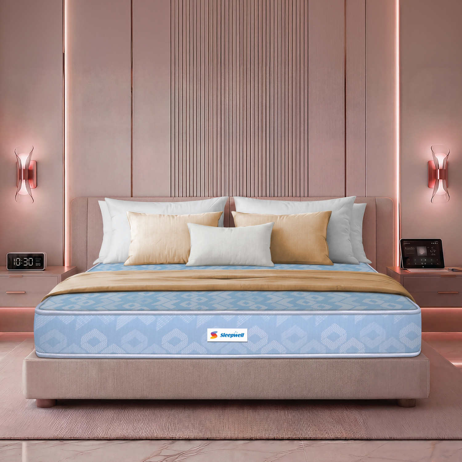Image of KGF Orthopedic Hard & Soft Dual Flip Reversible 4 inch Single High Resilience (HR) Foam Mattress (L x W: 72 inch x 30 inch)