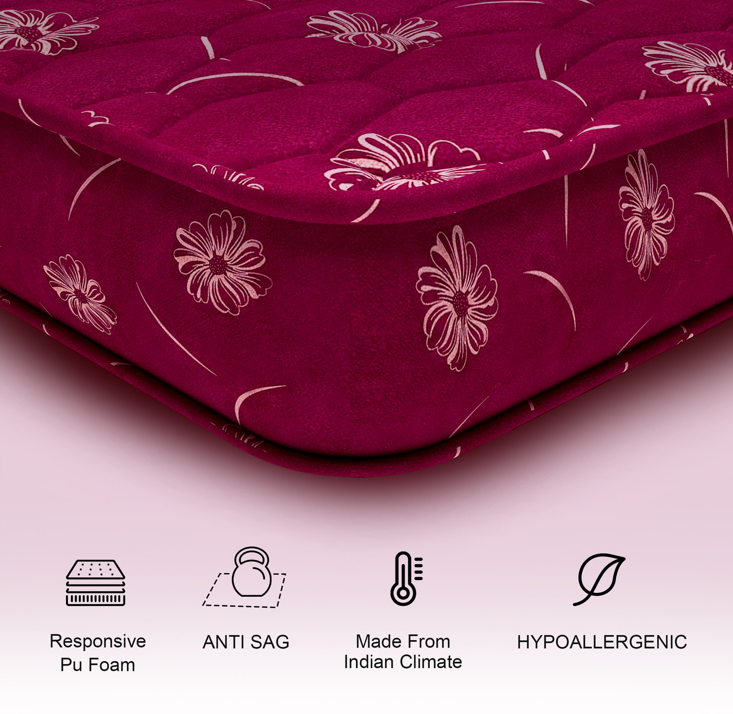 Image of DUROFEEL ELITE 6 inch Queen PU Foam Mattress