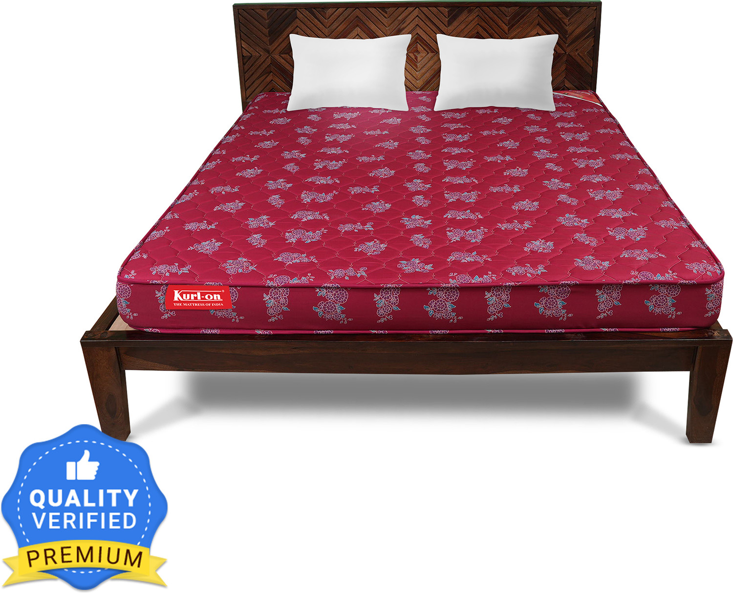 Image of KURLON Rutile, Natural Rubberised Coir Pad, Breathable,Natural Cooling, PU Quilted Top 7 inch Single Coir Mattress