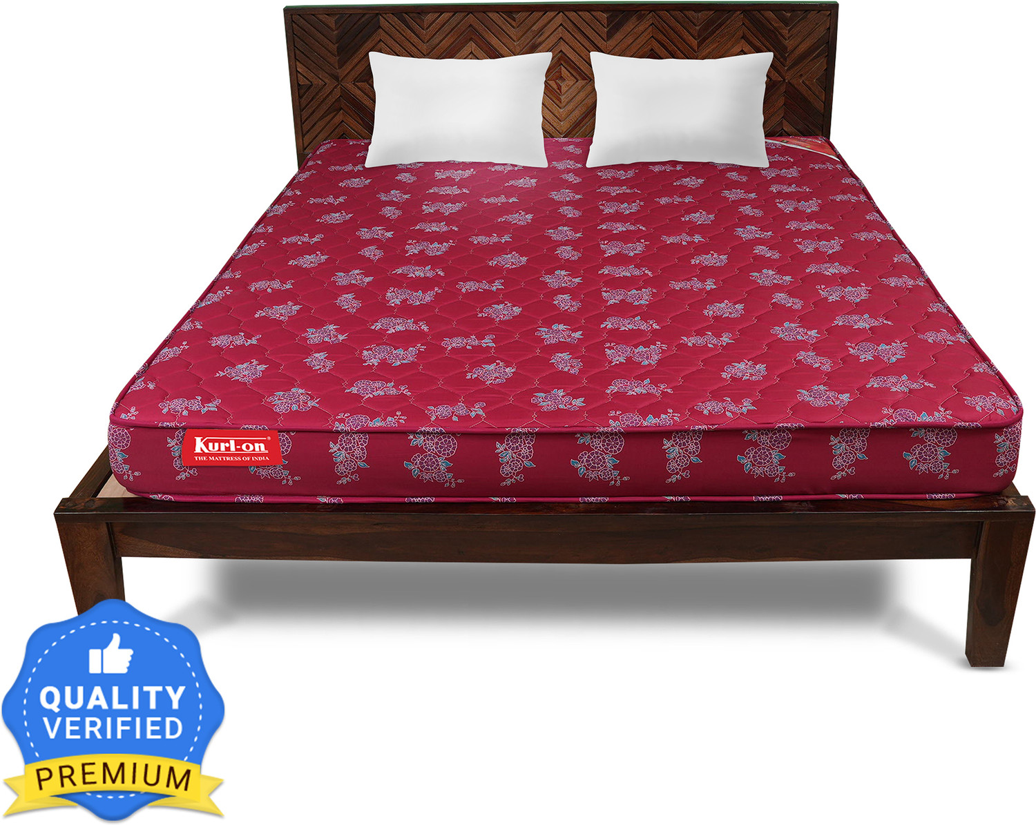 Image of KURLON Rutile, Natural Rubberised Coir Pad, Breathable,Natural Cooling, PU Quilted Top 5 inch Single Coir Mattress