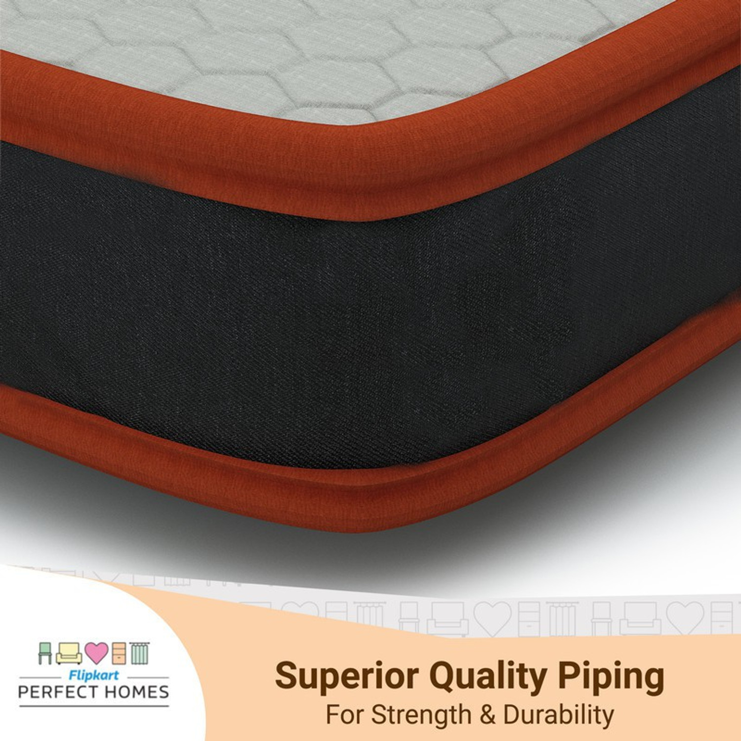 Image of Flipkart Perfect Homes Dual Comfort Hard & Soft 5 inch King High Resilience (HR) Foam Mattress
