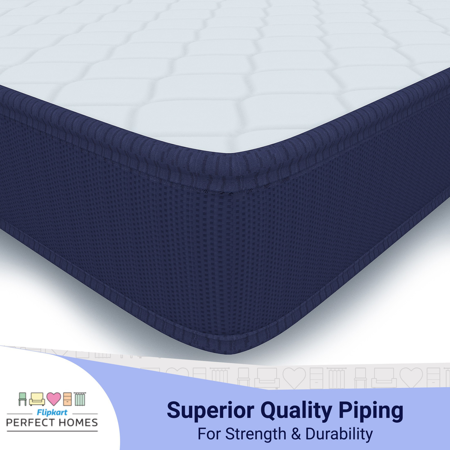 Image of Flipkart Perfect Homes Echo Orthopedic Memory 4 inch King Bonded Foam Mattress