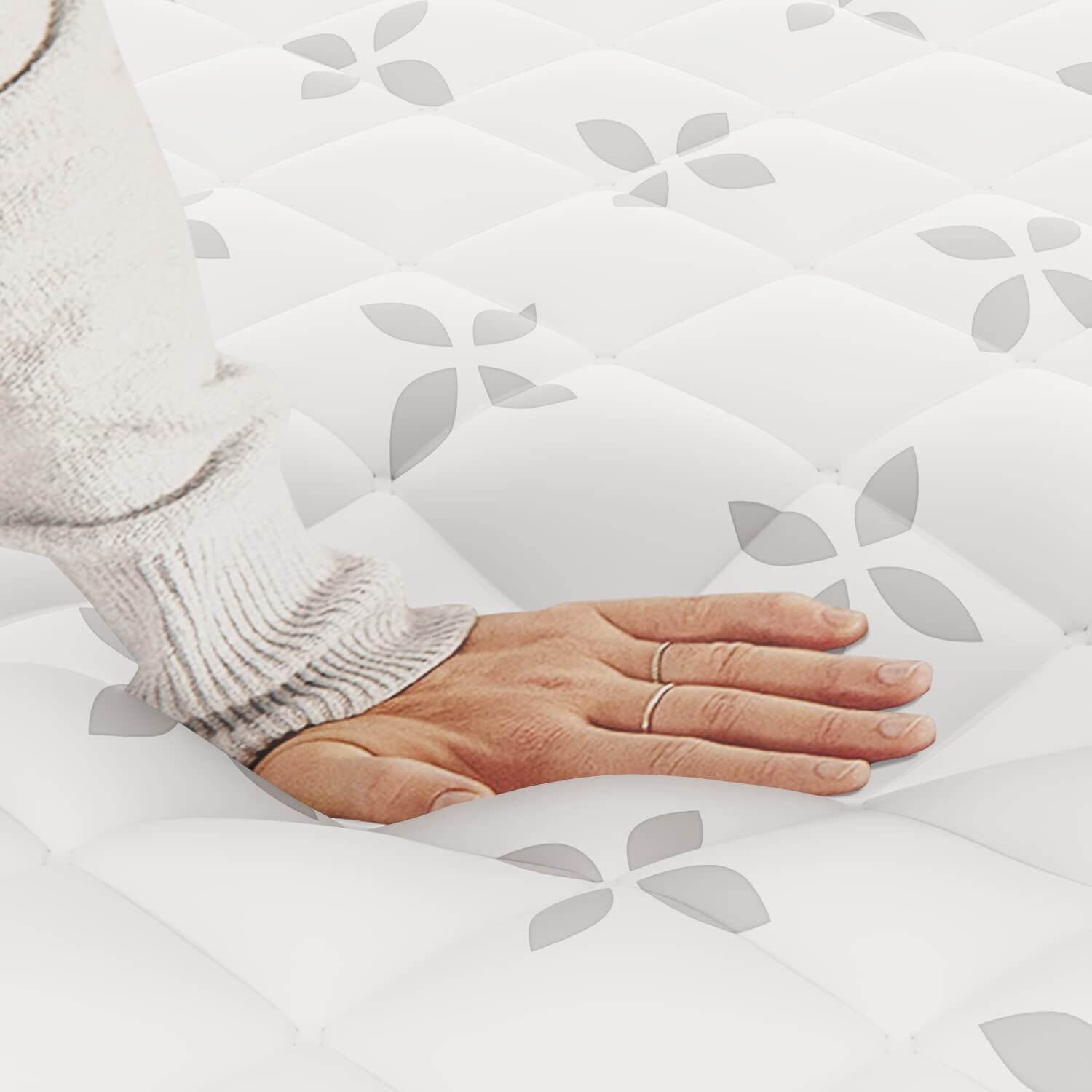 Image of Comforto by Comforto Hybrid | Pocket Spring with Memory Foam 8 Inch 8 inch Double Pocket Spring Mattress (L x W: 78 inch x 48 inch)