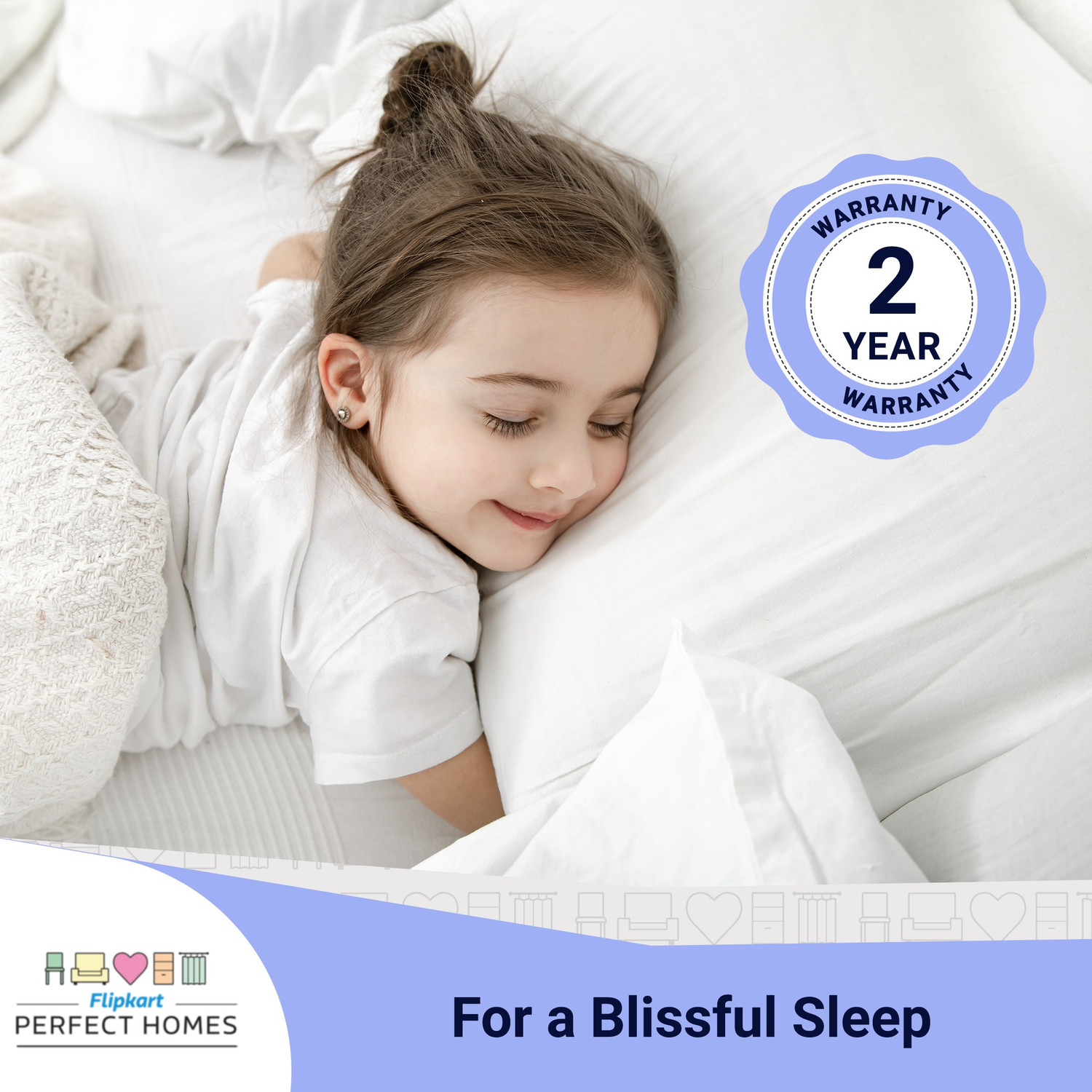 Image of Flipkart Perfect Homes Nyx Orthopedic High Density 7 inch Double Bonded Foam Mattress