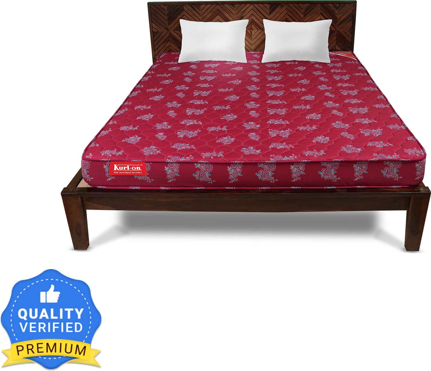 Image of KURLON Rutile, Natural Rubberised Coir Pad, Breathable,Natural Cooling, PU Quilted Top 6 inch King Coir Mattress