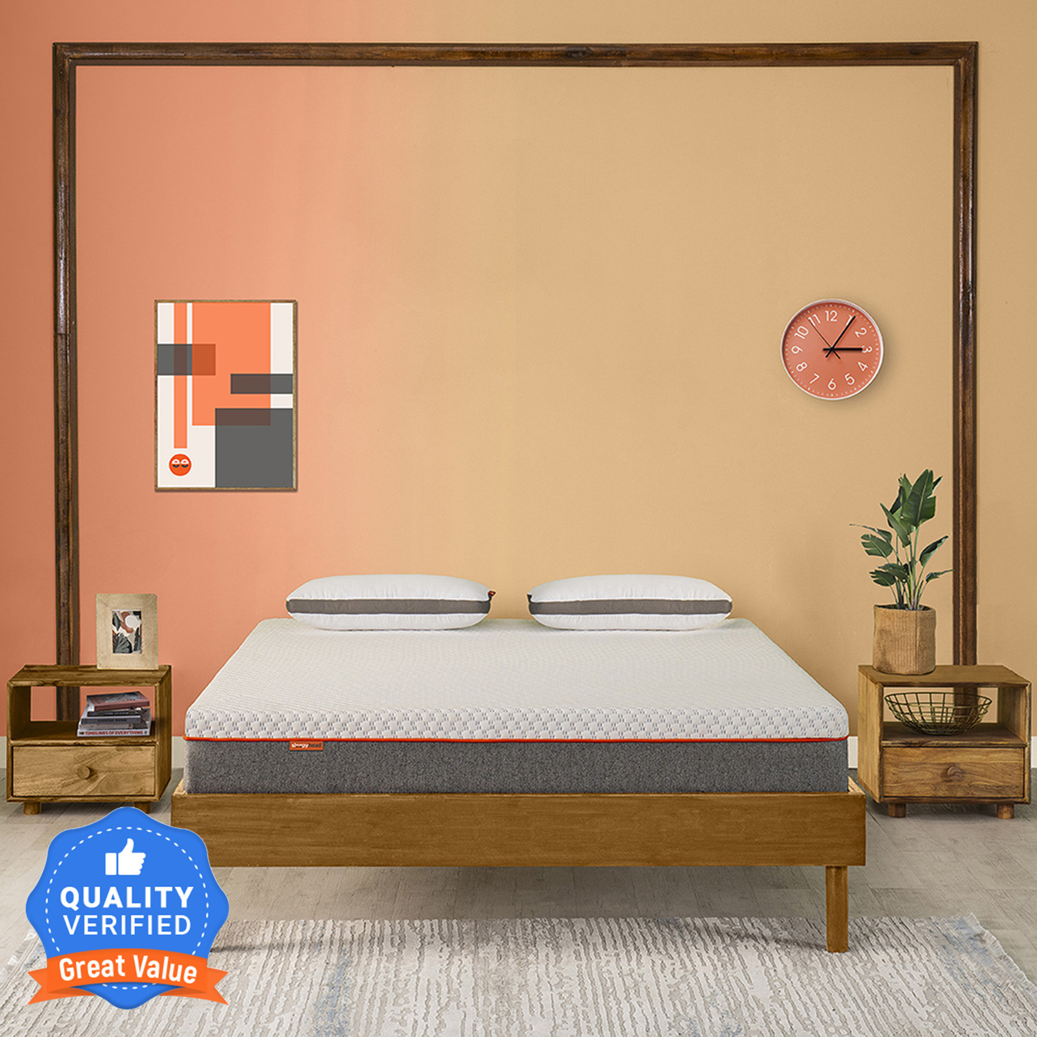 Image of Sleepyhead Prime Designed by Duroflex - Premium BodyIQ Orthopedic Memory Foam 5 inch Queen High Density (HD) Foam Mattress (L x W: 75 inch x 60 inch)