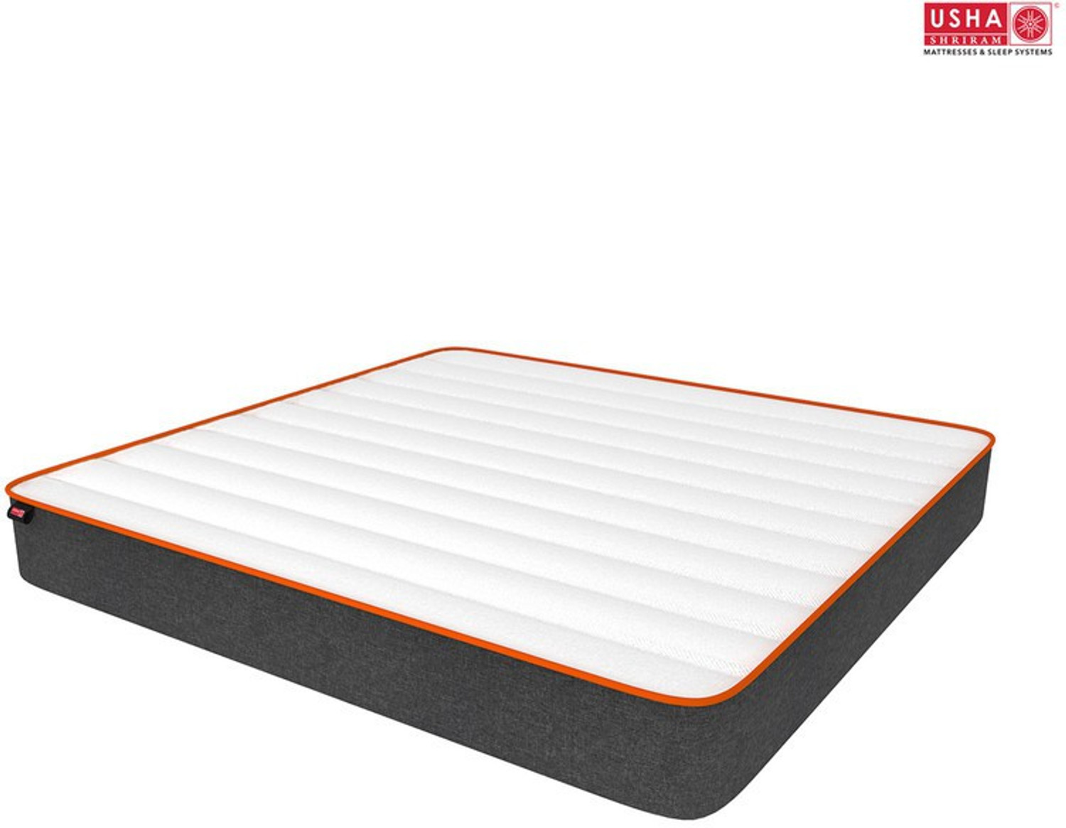 Image of USHA SHRIRAM 7-Zone Dual-Hard and Soft 4 inch Single High Resilience (HR) Foam Mattress