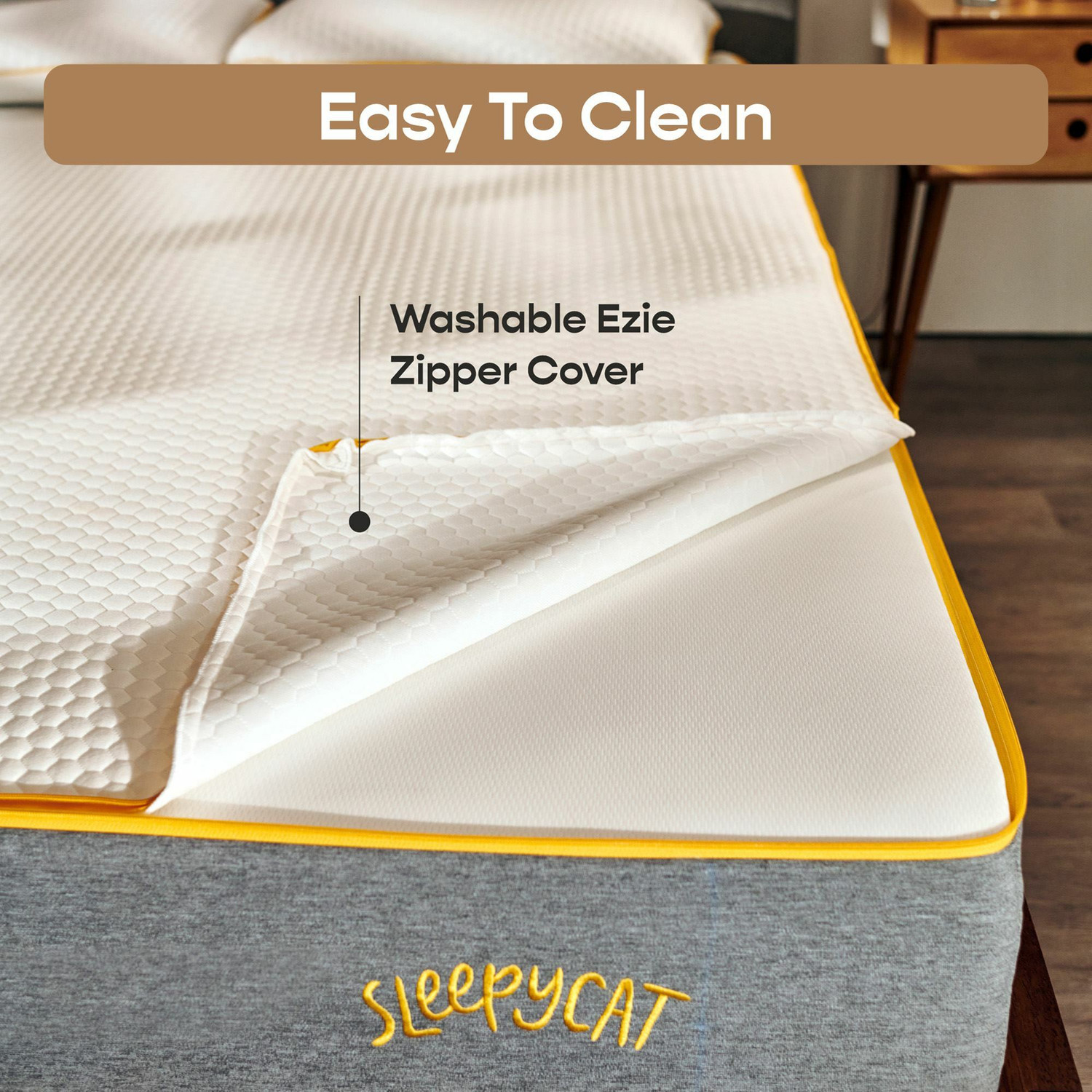 Image of SleepyCat Original Ortho with AirGen Memory Foam 8 inch Queen High Density (HD) Foam Mattress