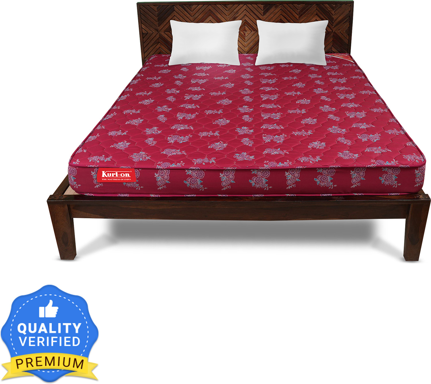 Image of KURLON Rutile, Natural Rubberised Coir Pad, Breathable,Natural Cooling, PU Quilted Top 7 inch Queen Coir Mattress