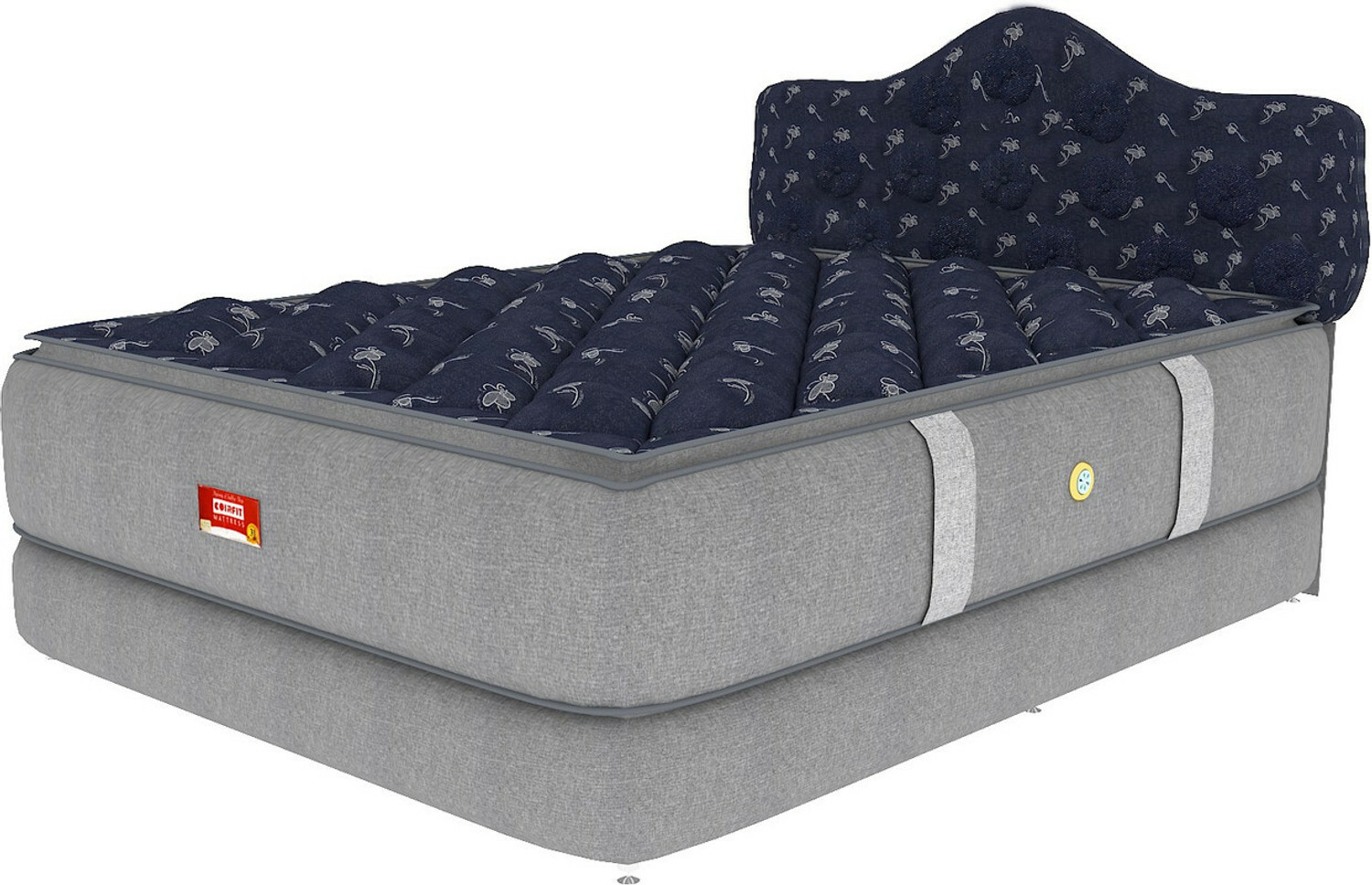 Image of COIRFIT LUXURINO Pillow Top with ISPT Tech. 10 inch Queen Bonnell Spring Mattress