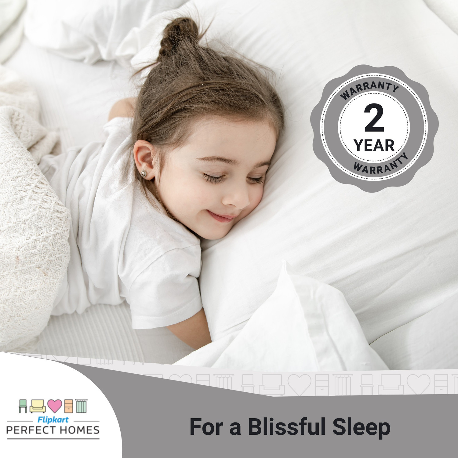 Image of Flipkart Perfect Homes Orthopedic High Density 7 inch Single Bonded Foam Mattress