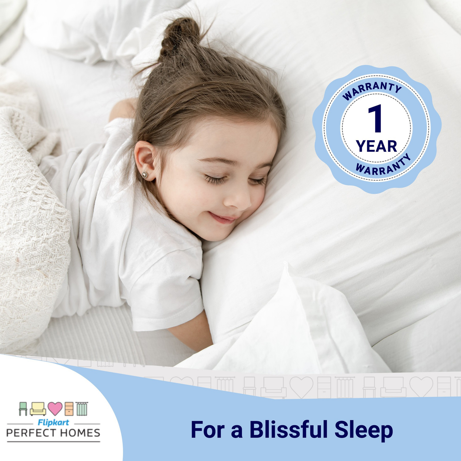 Image of Flipkart Perfect Homes Tysche Orthopedic 5 inch Queen Coir Mattress