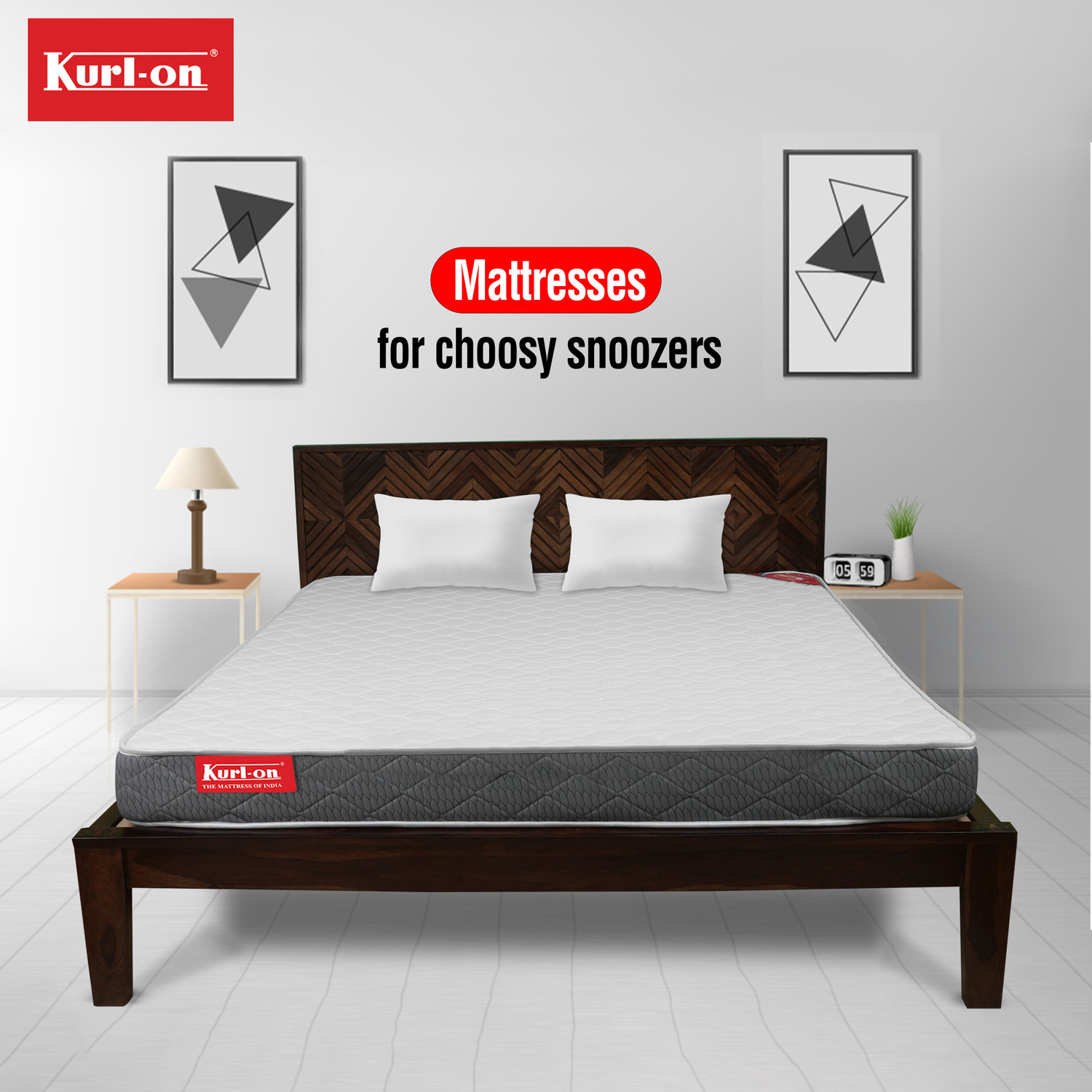 Image of KURLON Spinel Ortho, Firm, Back Support, Breathable, HD Bonded Foam, PU Quilting Top 8 inch Single Bonded Foam Mattress