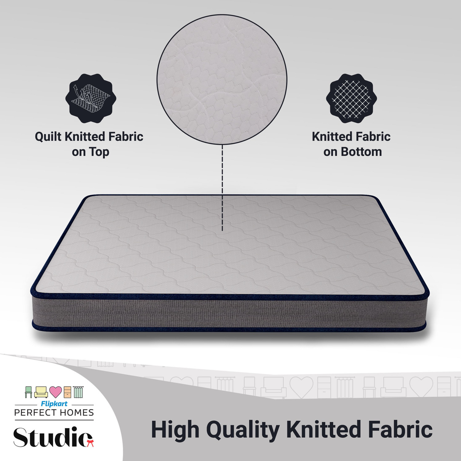 Image of Flipkart Perfect Homes Studio Dejen Orthopedic Dual Comfort 6 inch Single Memory Foam Mattress