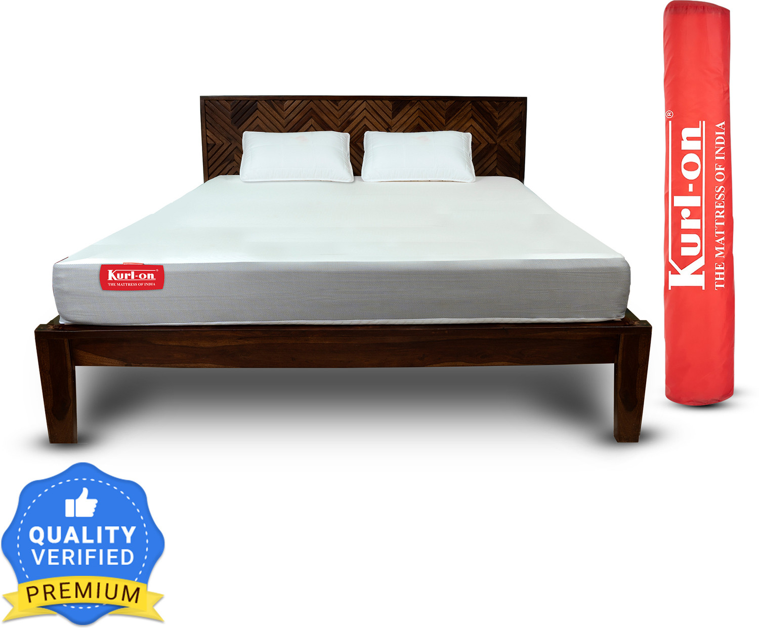 Image of KURLON Orthopedic, Memory Foam, Medium Firm, Back & Spine Support, High Resilence Foam 5 inch Double Memory Foam Mattress