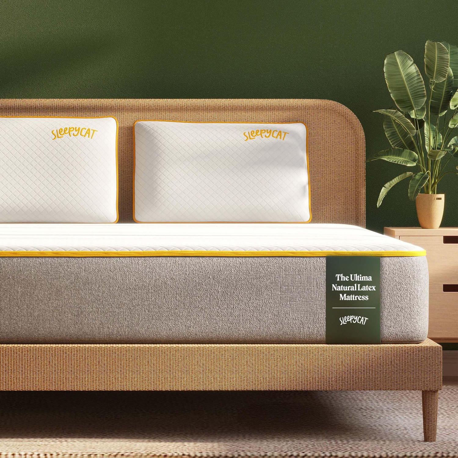 SleepyCat Ultima Natural Latex Mattress 10 inch King High Density (HD) Foam Mattress