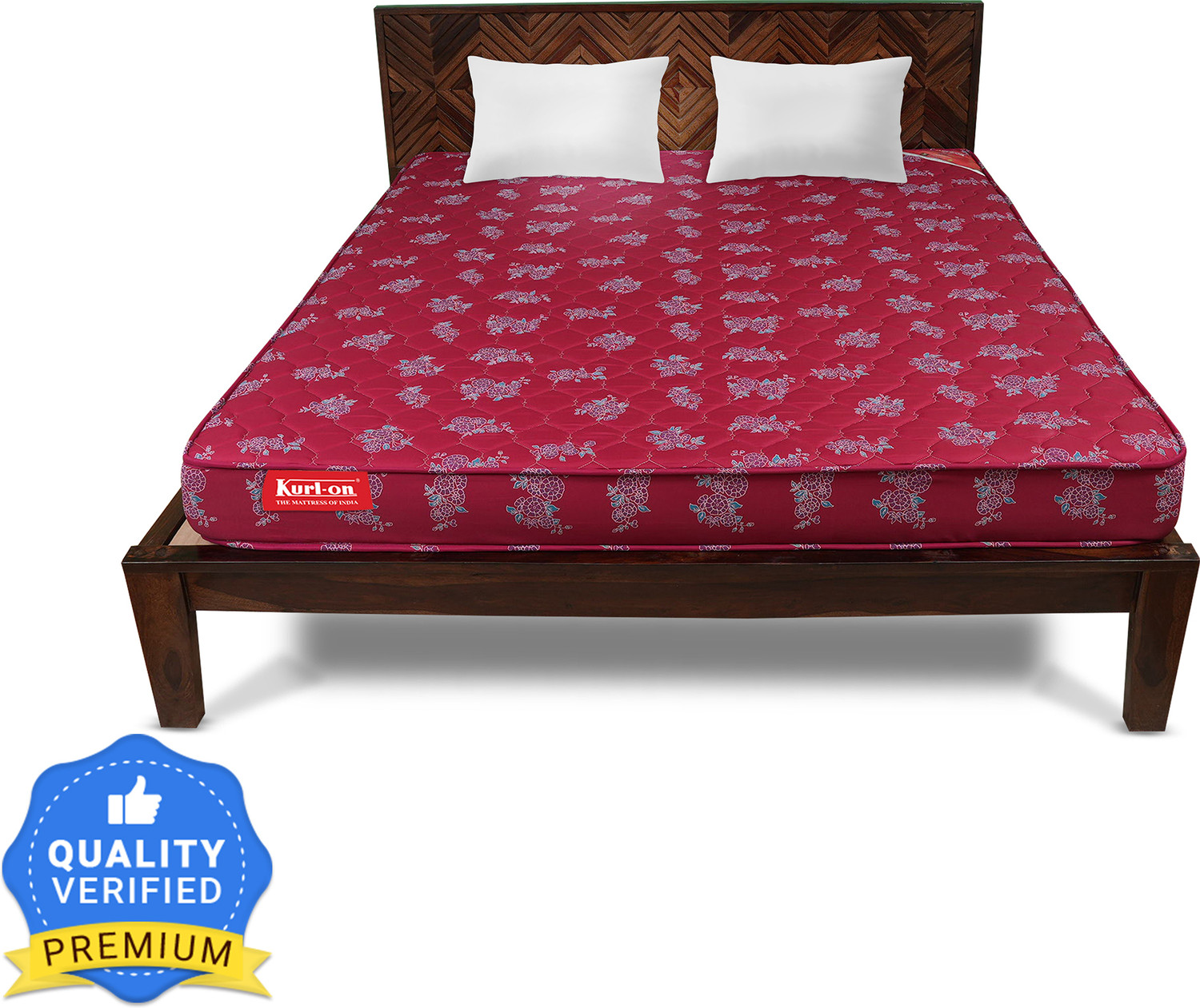 Image of KURLON Rutile, Natural Rubberised Coir Pad, Breathable,Natural Cooling, PU Quilted Top 6 inch Single Coir Mattress