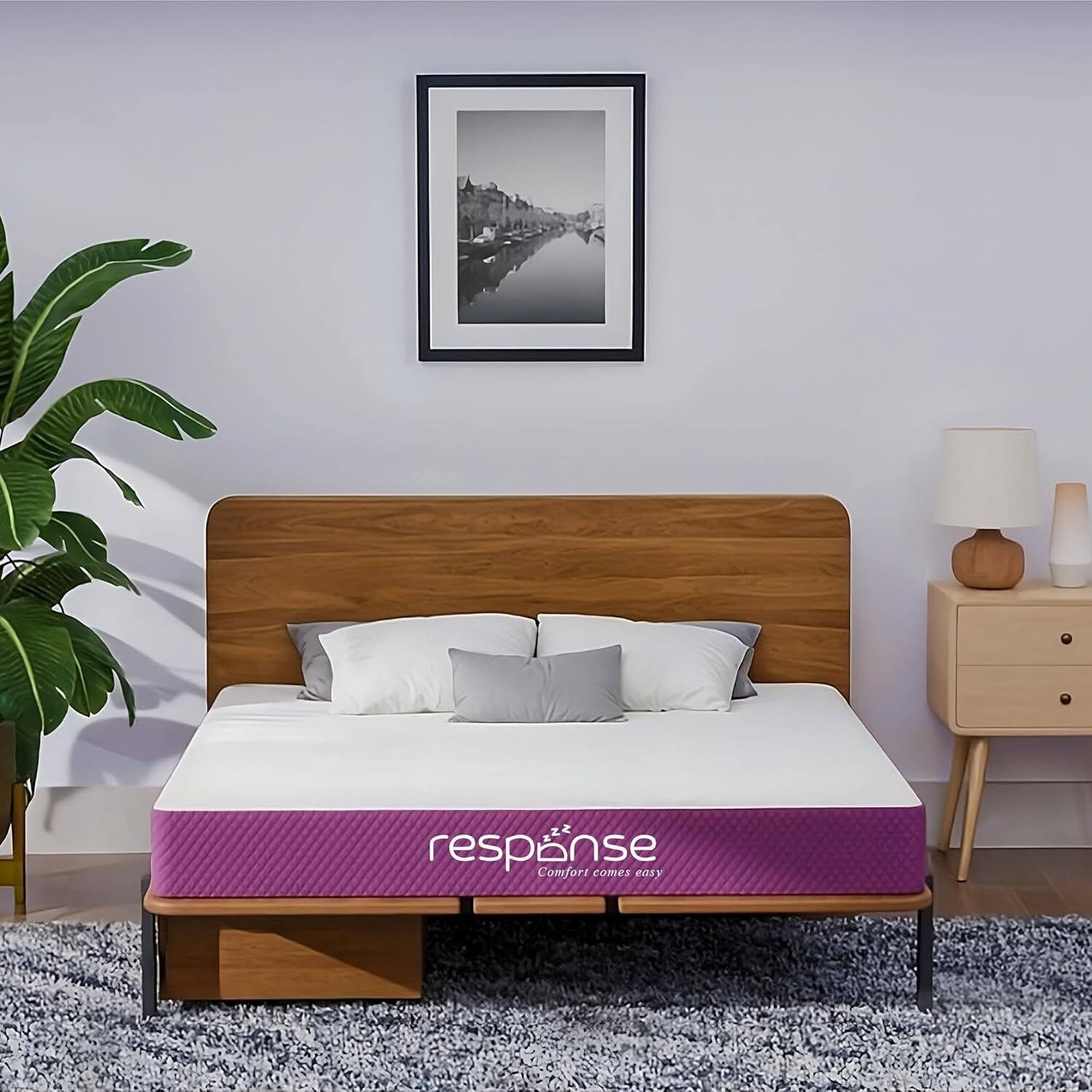 Image of Flipkart Perfect Homes Gem 5 inch King High Resilience (HR) Foam Mattress (L x W: 72 inch x 72 inch)