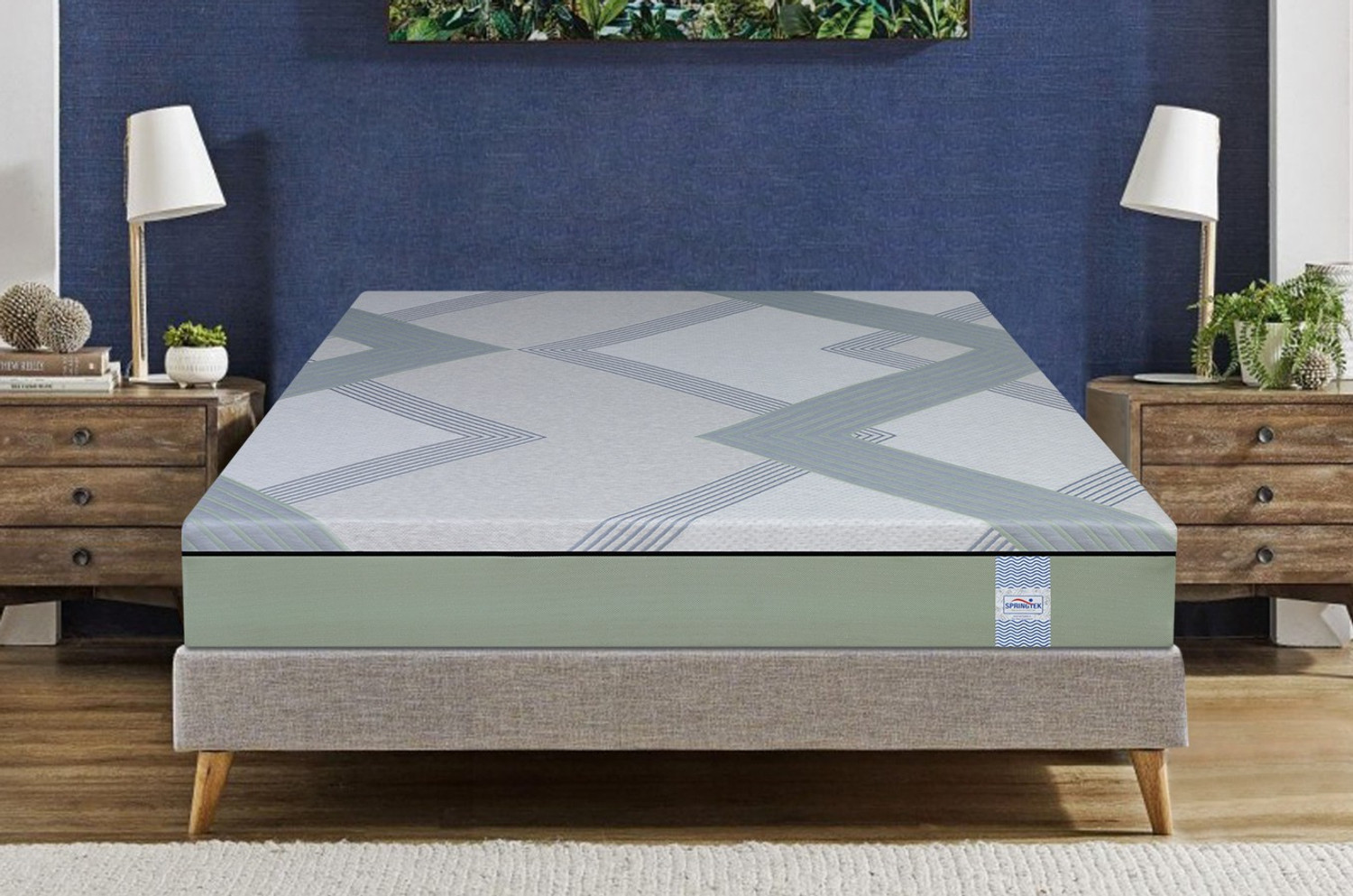 Image of SPRINGTEK Orthoapedic Natural Latex Memory Foam 8 inch Single High Resilience (HR) Foam Mattress