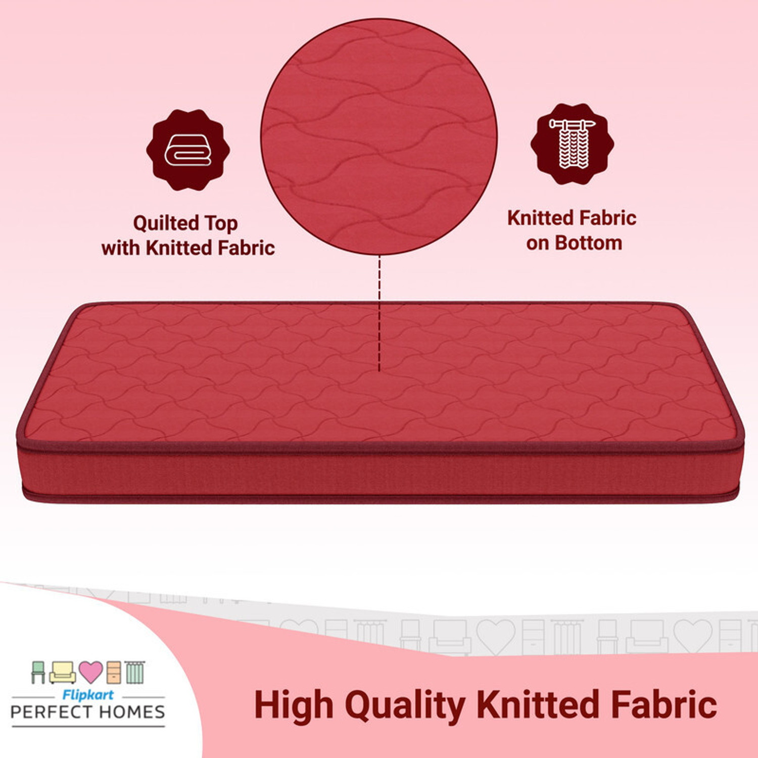 Image of Flipkart Perfect Homes Bliss - Orthopedic 4 inch Single PU Foam Mattress