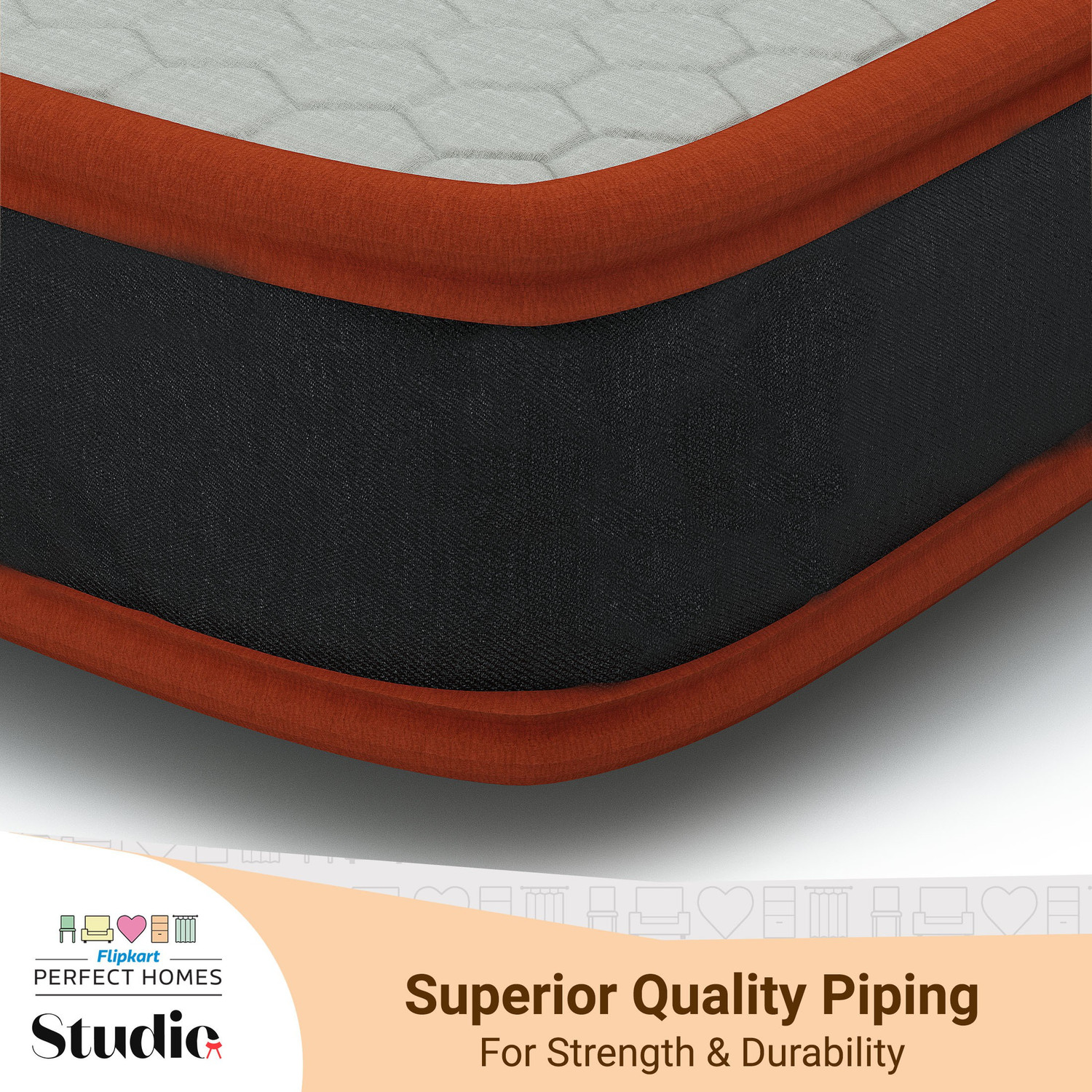 Image of Flipkart Perfect Homes Studio Elgon Hard & Soft Dual Comfort 10 inch Single High Resilience (HR) Foam Mattress