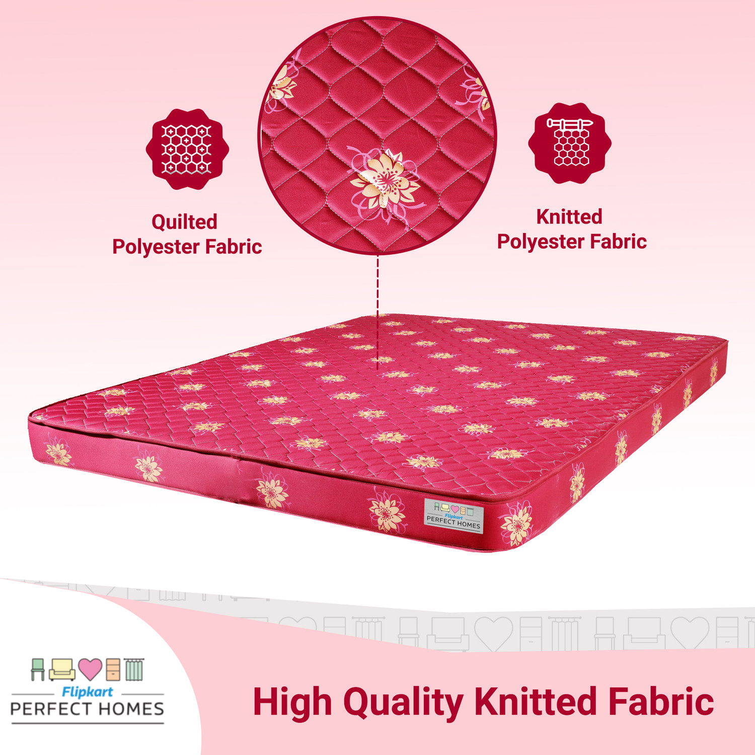 Image of Flipkart Perfect Homes Tysche Orthopedic 4 inch King Coir Mattress