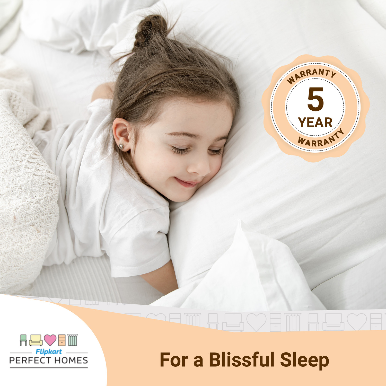 Image of Flipkart Perfect Homes Dual Comfort Hard & Soft 4 inch King High Resilience (HR) Foam Mattress