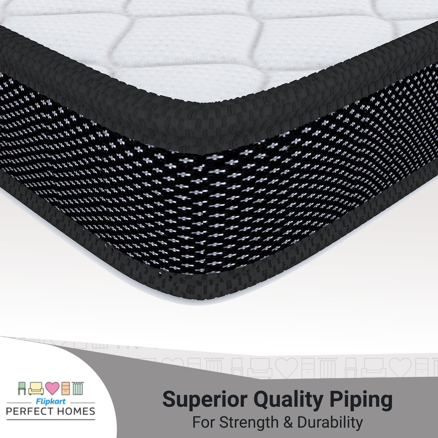 Image of Flipkart Perfect Homes Orthopedic High Density 7 inch Single Bonded Foam Mattress