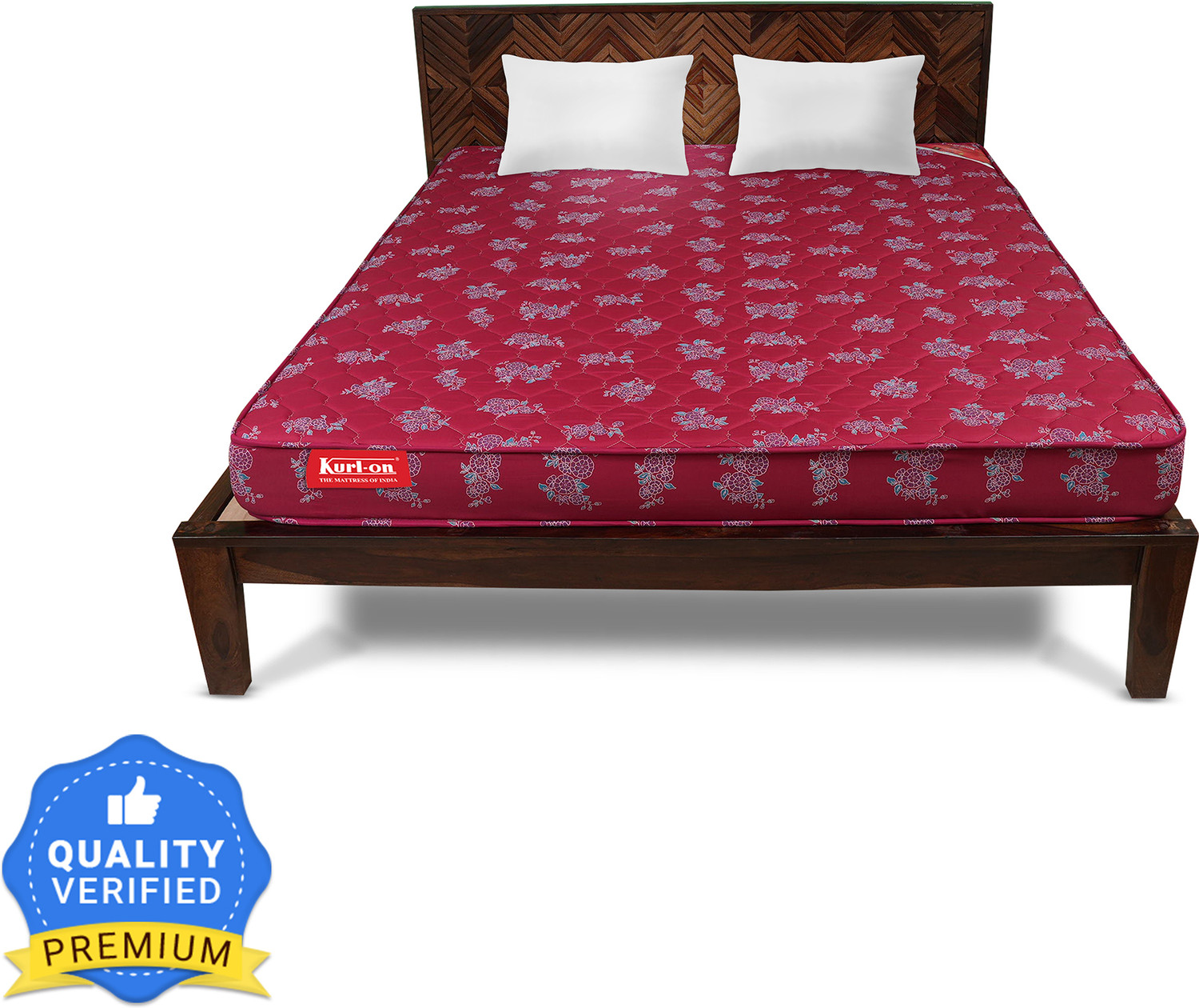 Image of KURLON Rutile, Natural Rubberised Coir Pad, Breathable,Natural Cooling, PU Quilted Top 7 inch Single Coir Mattress