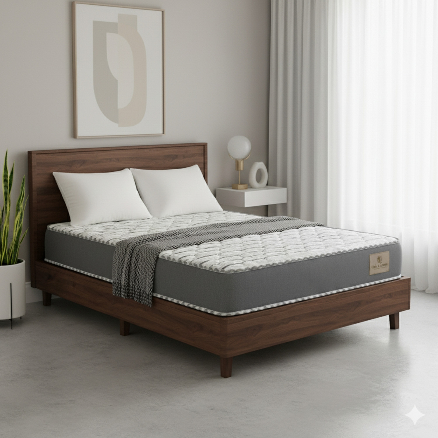 Image of SOFTLINE Hybrid Latex Orthopedic Mattress | Latex Foam Comfort | Spine & Back Support 5 inch Single High Density (HD) Foam Mattress (L x W: 72 inch x 42 inch)