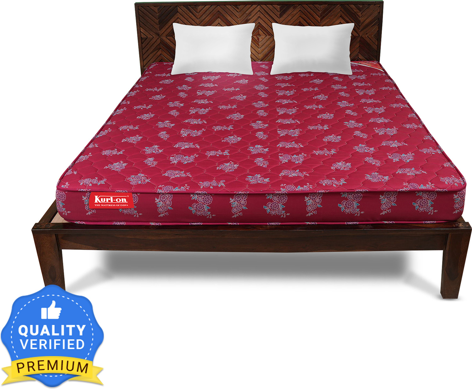 Image of KURLON Rutile, Natural Rubberised Coir Pad, Breathable,Natural Cooling, PU Quilted Top 5 inch King Coir Mattress