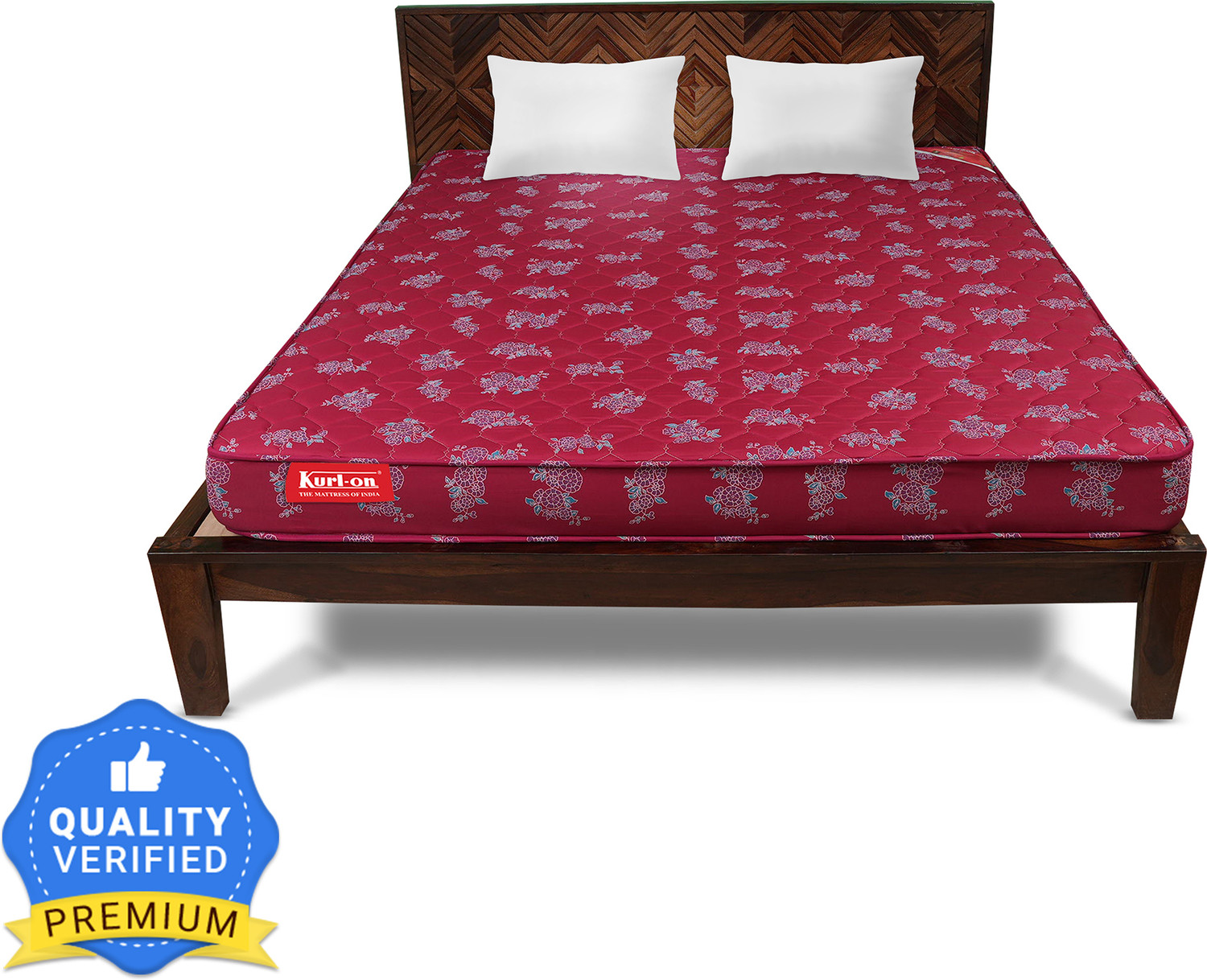 Image of KURLON Rutile, Natural Rubberised Coir Pad, Breathable,Natural Cooling, PU Quilted Top 7 inch Single Coir Mattress