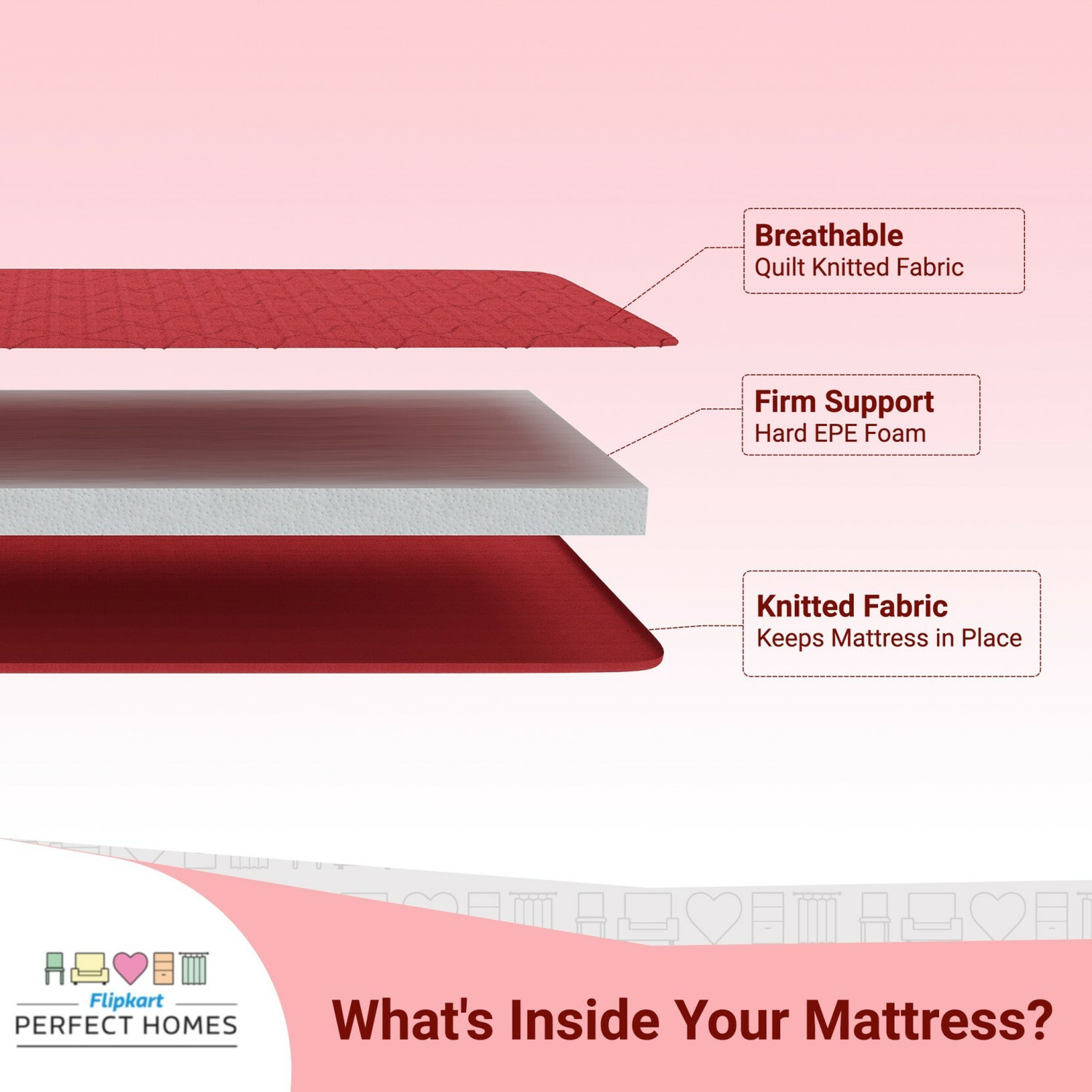 Image of WakeFitness Bed Mattress 5 inch King Cotton Mattress