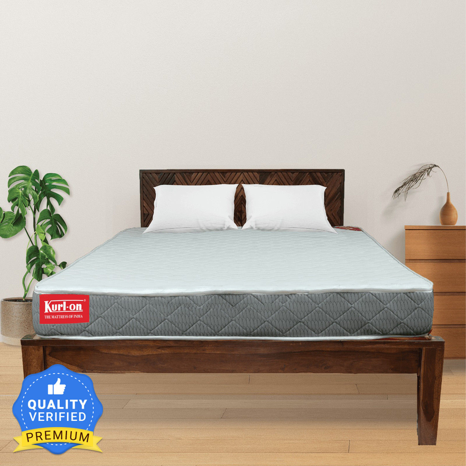 Image of KURLON Spinel Ortho, Firm, Back Support, Breathable, HD Bonded Foam, PU Quilting Top 6 inch Single Bonded Foam Mattress