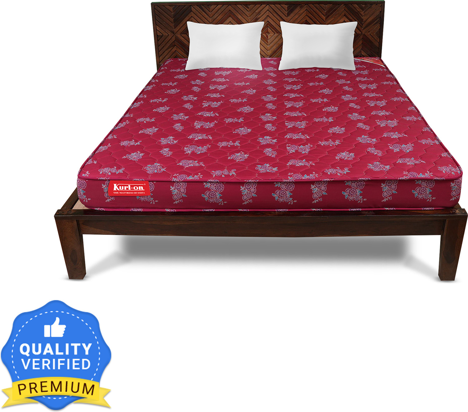 Image of KURLON Rutile, Natural Rubberised Coir Pad, Breathable,Natural Cooling, PU Quilted Top 6 inch Single Coir Mattress