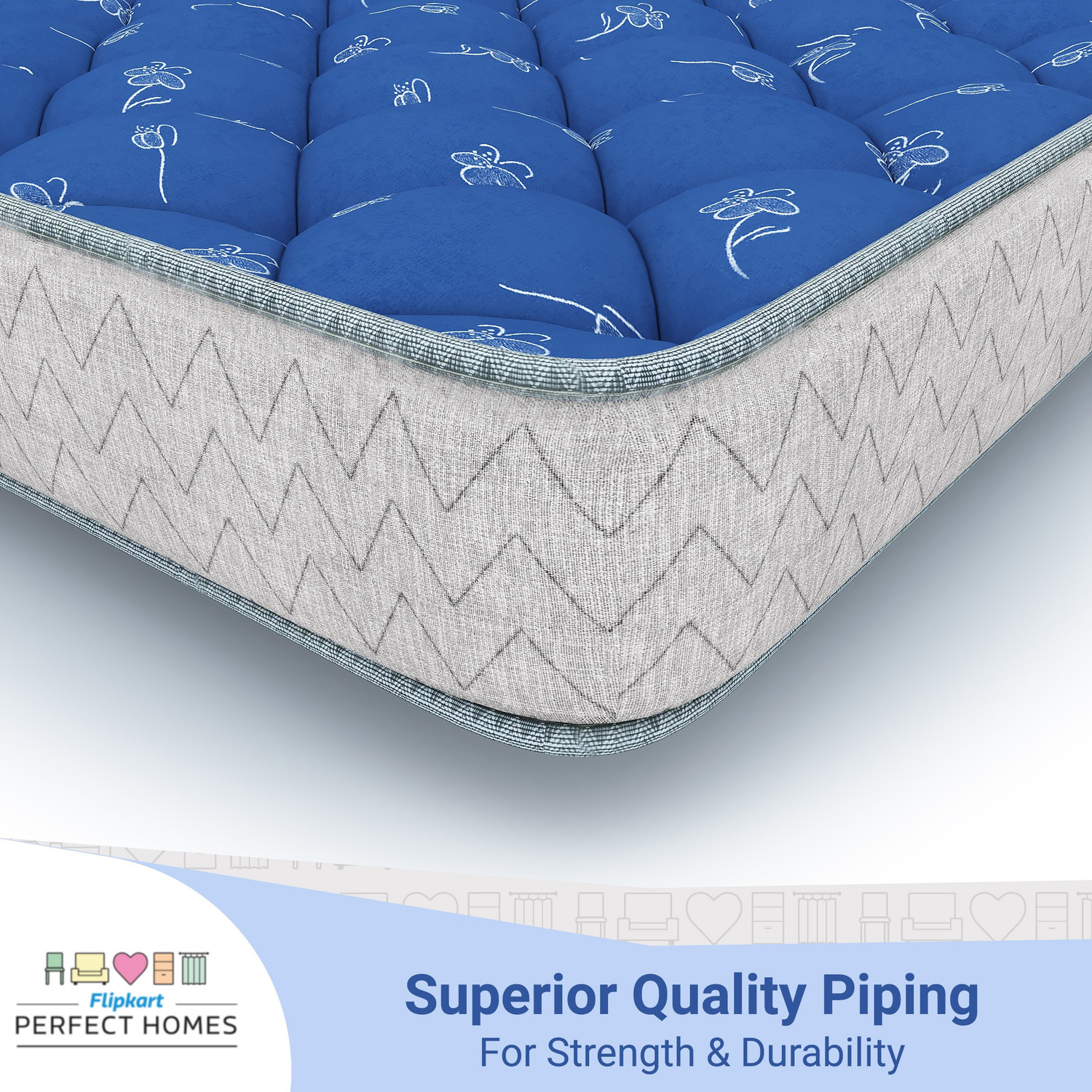 Image of Flipkart Perfect Homes Morpheus 12 inch Single Pocket Spring Mattress