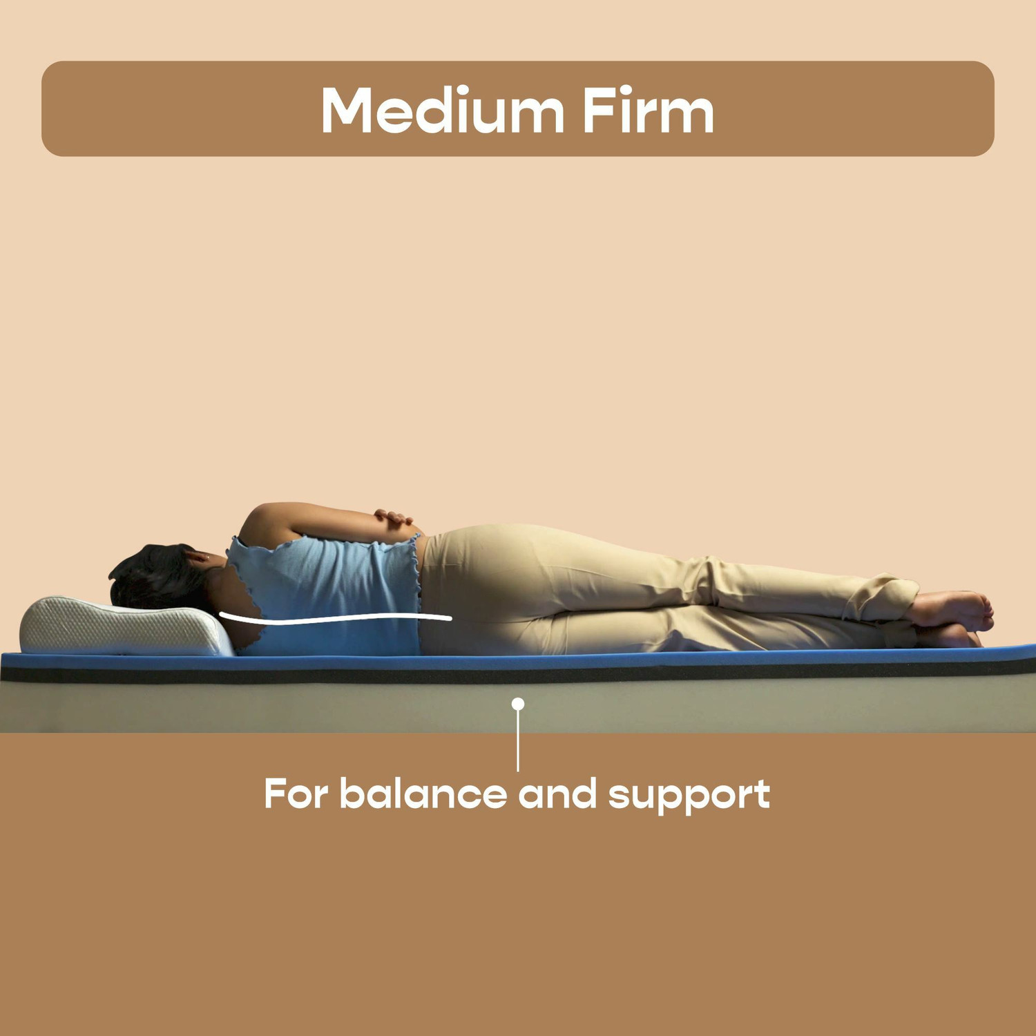 Image of SleepyCat Original Ortho with AirGen Memory Foam 8 inch Queen High Density (HD) Foam Mattress