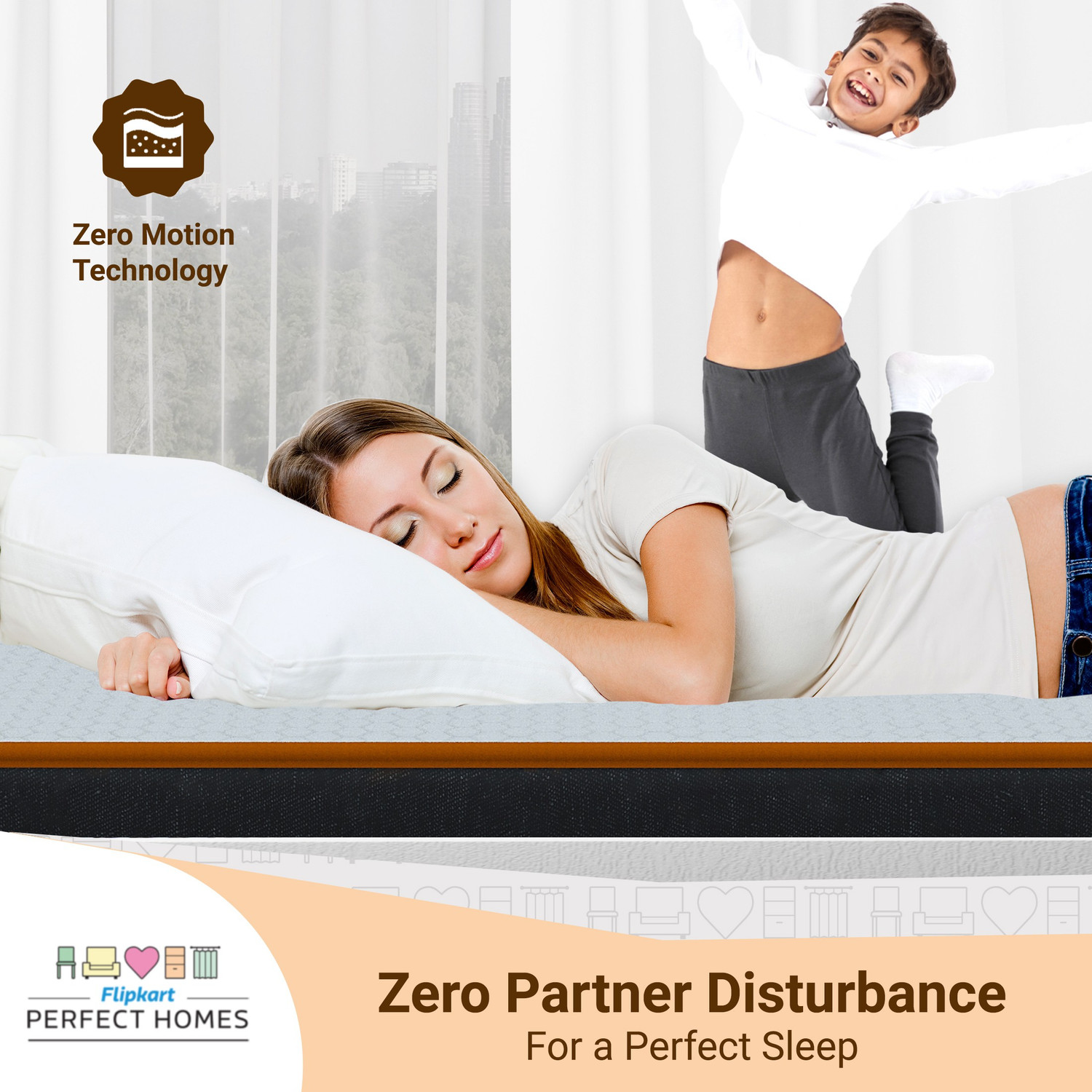 Image of Flipkart Perfect Homes Dual Comfort Hard & Soft 5 inch Single High Resilience (HR) Foam Mattress