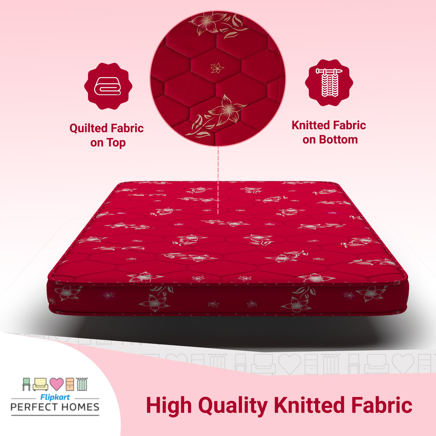 Image of Flipkart Perfect Homes Rhea 4 inch Single PU Foam Mattress
