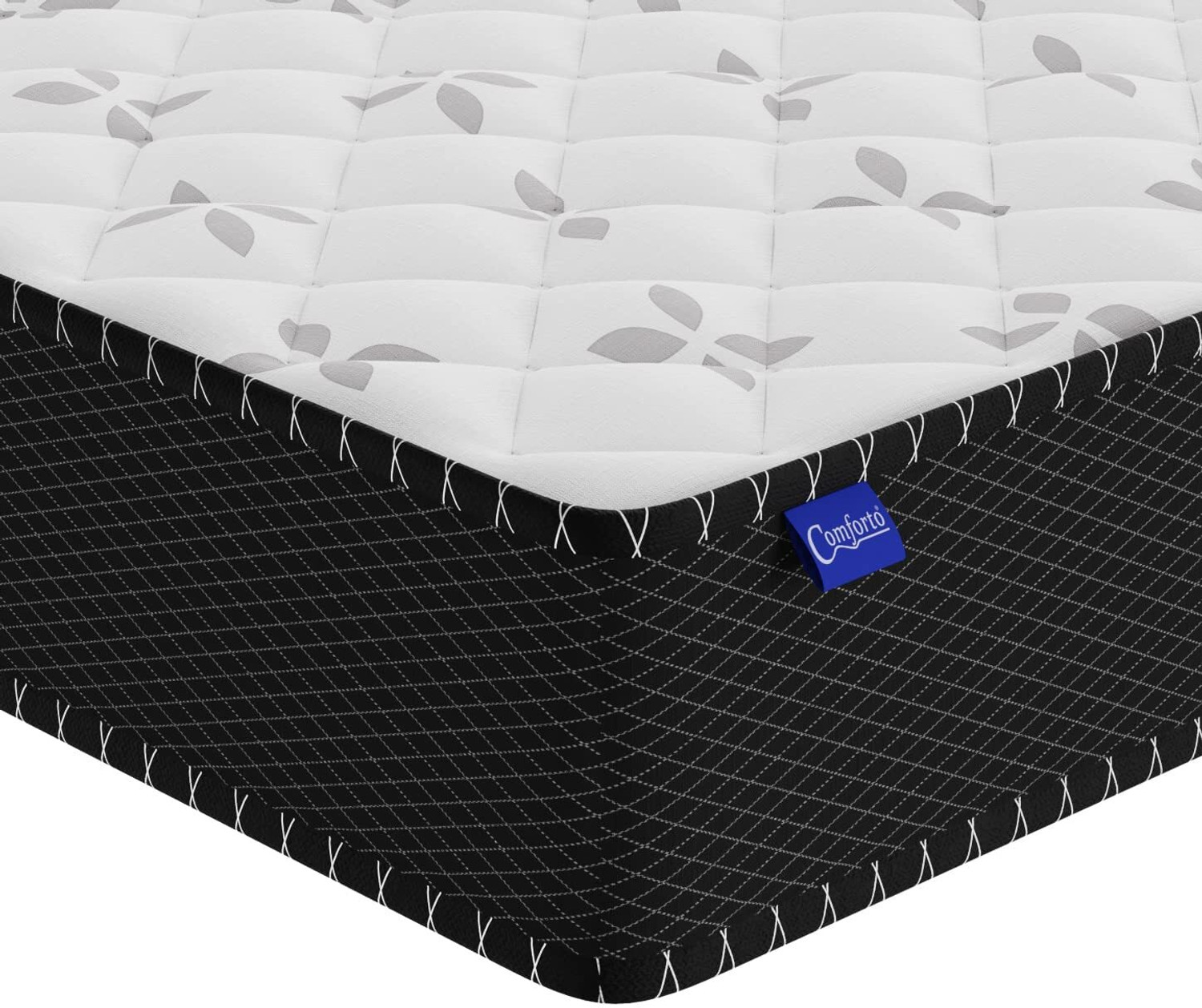 Image of Comforto by Comforto Hybrid | Pocket Spring with Memory Foam 8 Inch 8 inch Double Pocket Spring Mattress (L x W: 78 inch x 48 inch)