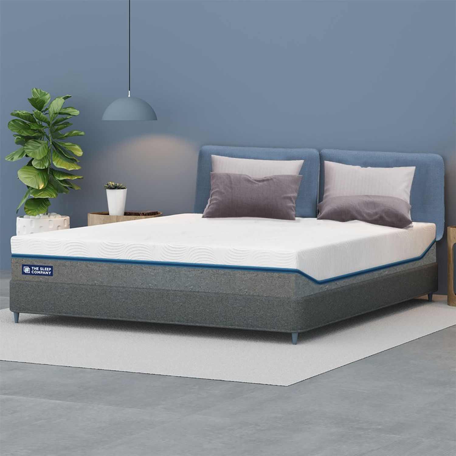 Image of The Sleep Company SmartGRID Orthopedic Hybrid- AIHA Certified Medium Firm Feel for Back Pain| 8 inch Queen Pocket Spring Mattress
