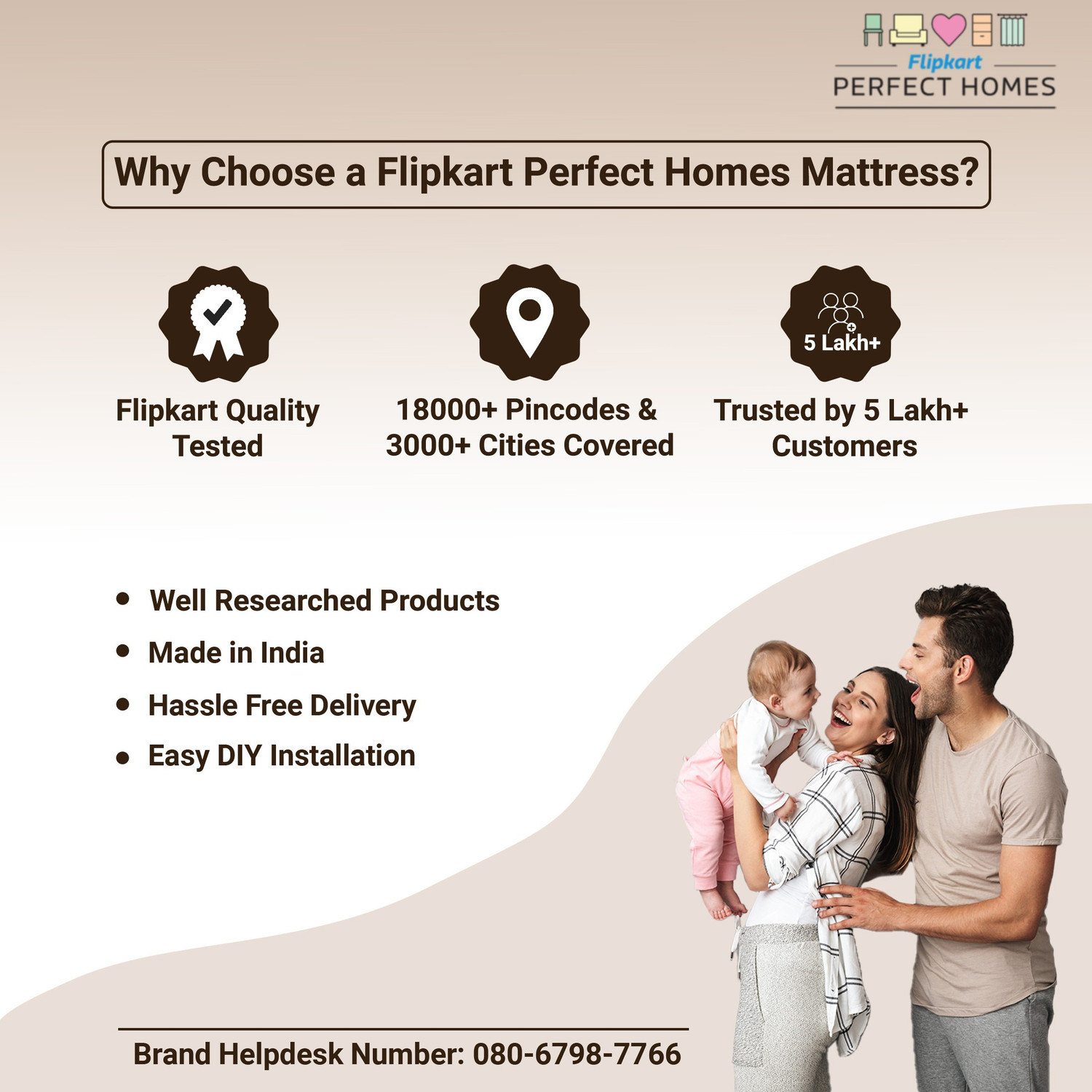 Image of Flipkart Perfect Homes Morpheus 6 inch Single Pocket Spring Mattress