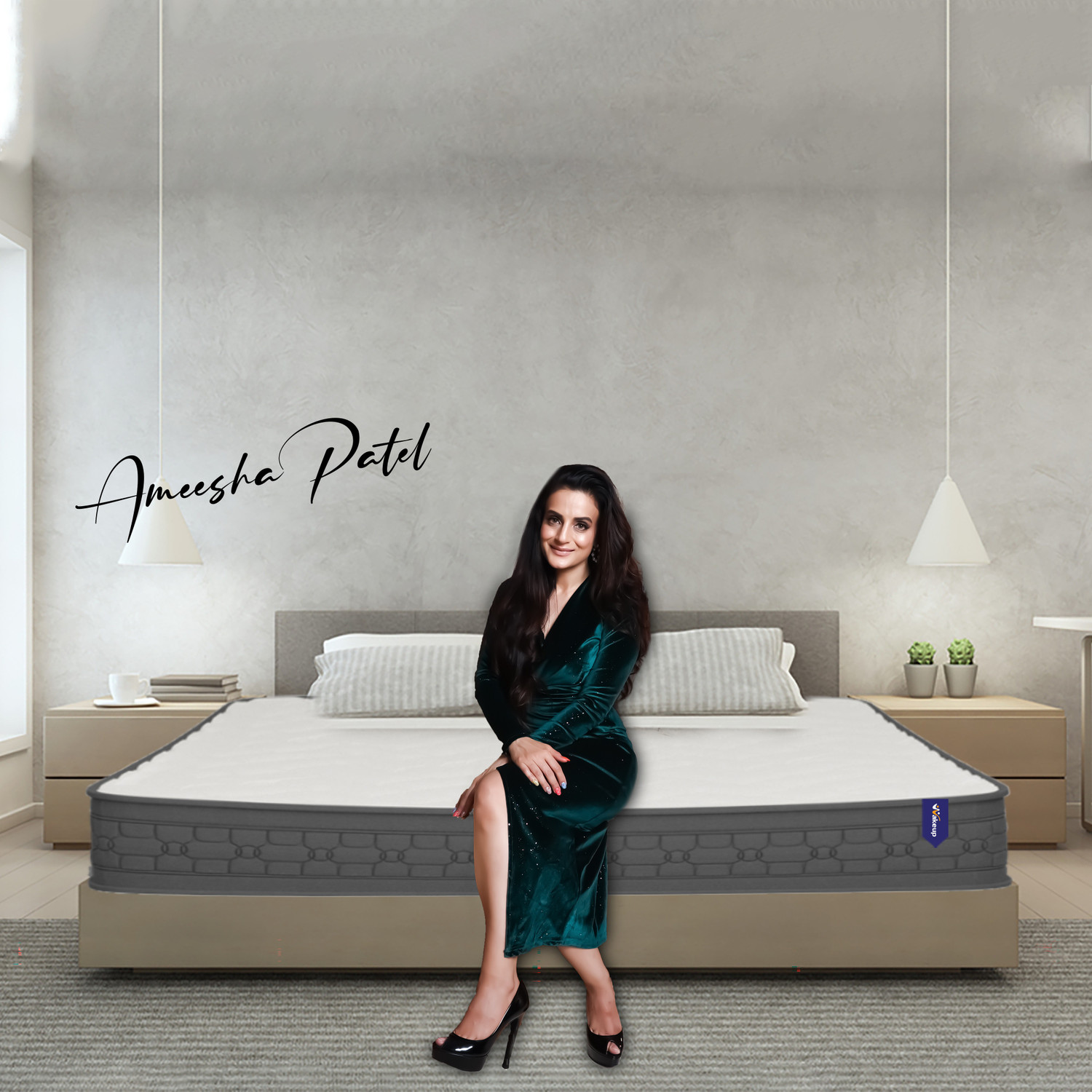 Image of Wakeup India Riserox Luxe Comfort 12 inch Queen Pocket Spring Mattress