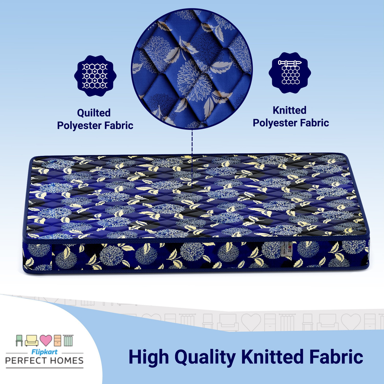 Image of Flipkart Perfect Homes Tysche Orthopedic 5 inch Queen Coir Mattress