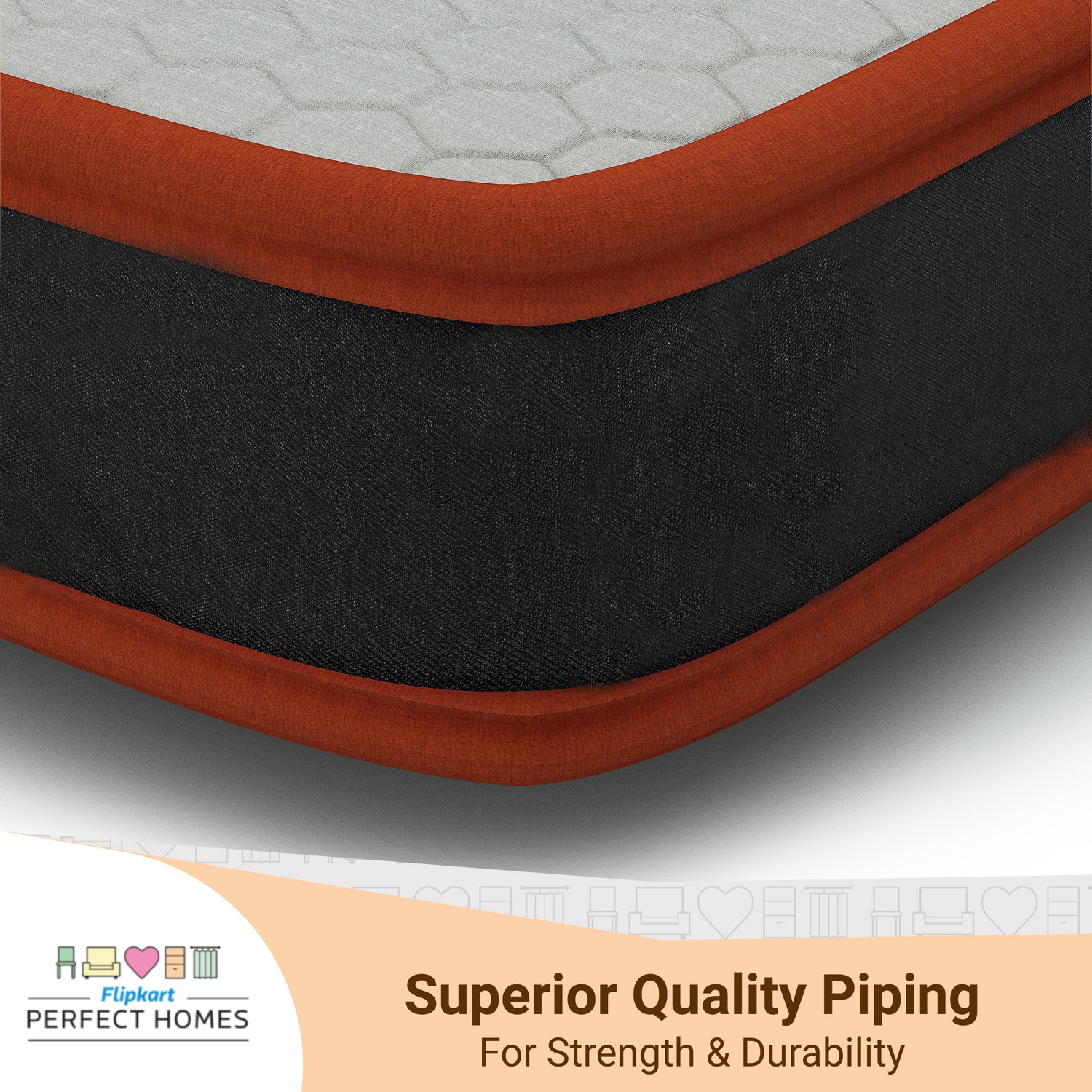 Image of Flipkart Perfect Homes Dual Comfort Hard & Soft 4 inch King High Resilience (HR) Foam Mattress