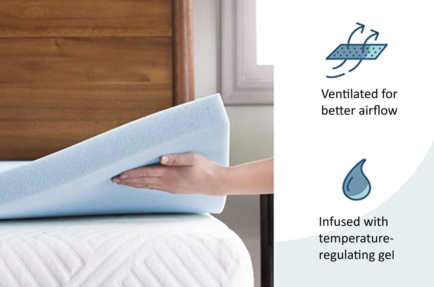 Image of SPRINGTEK Mattress Topper 2 inch Queen Memory Foam Mattress