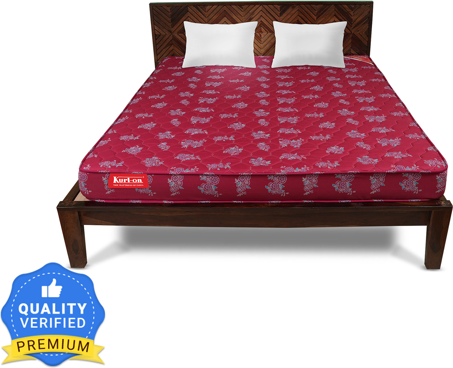 Image of KURLON Rutile, Natural Rubberised Coir Pad, Breathable,Natural Cooling, PU Quilted Top 6 inch Queen Coir Mattress