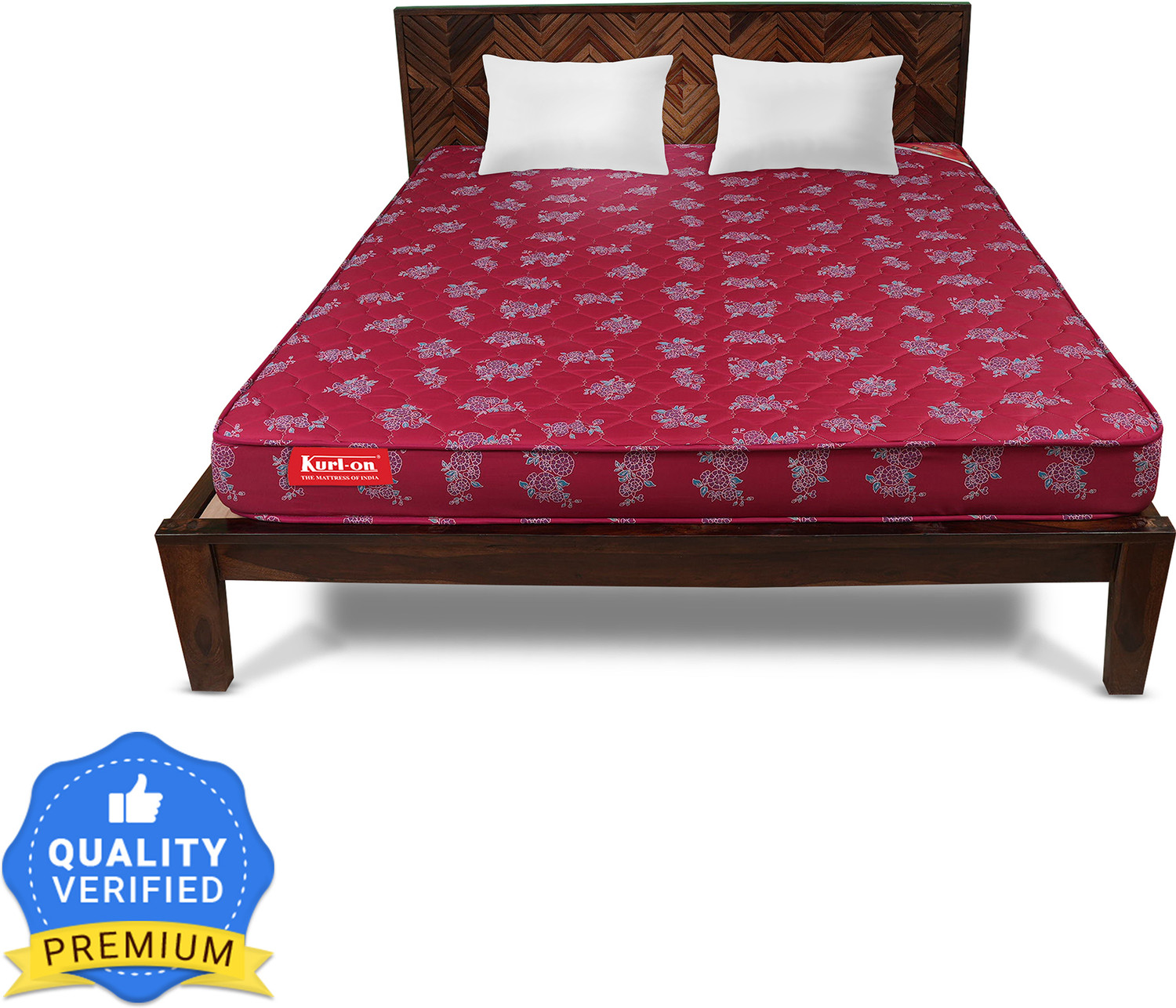 Image of KURLON Rutile, Natural Rubberised Coir Pad, Breathable,Natural Cooling, PU Quilted Top 7 inch King Coir Mattress