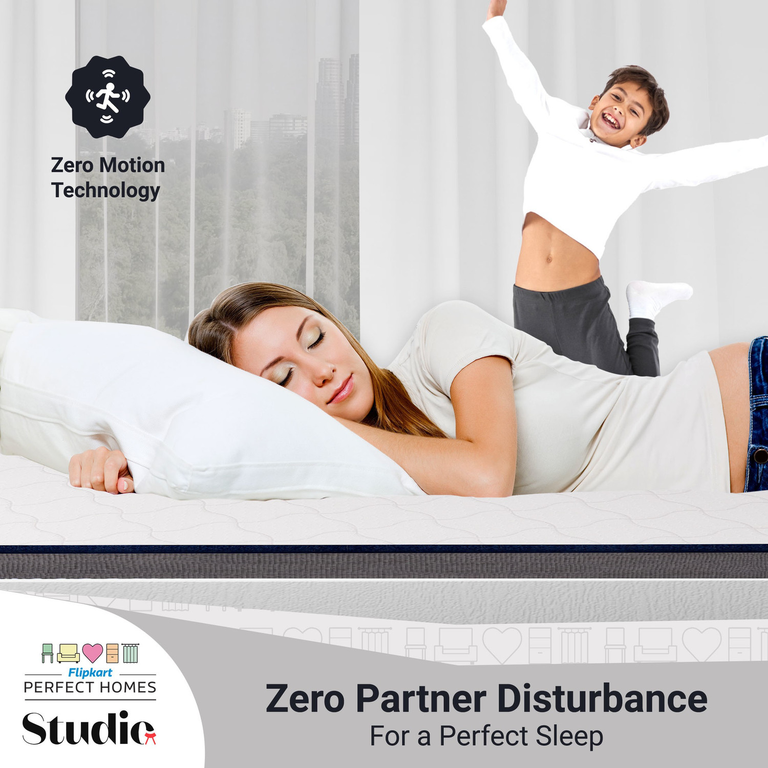 Image of Flipkart Perfect Homes Studio Dejen Orthopedic Dual Comfort 6 inch Single Memory Foam Mattress
