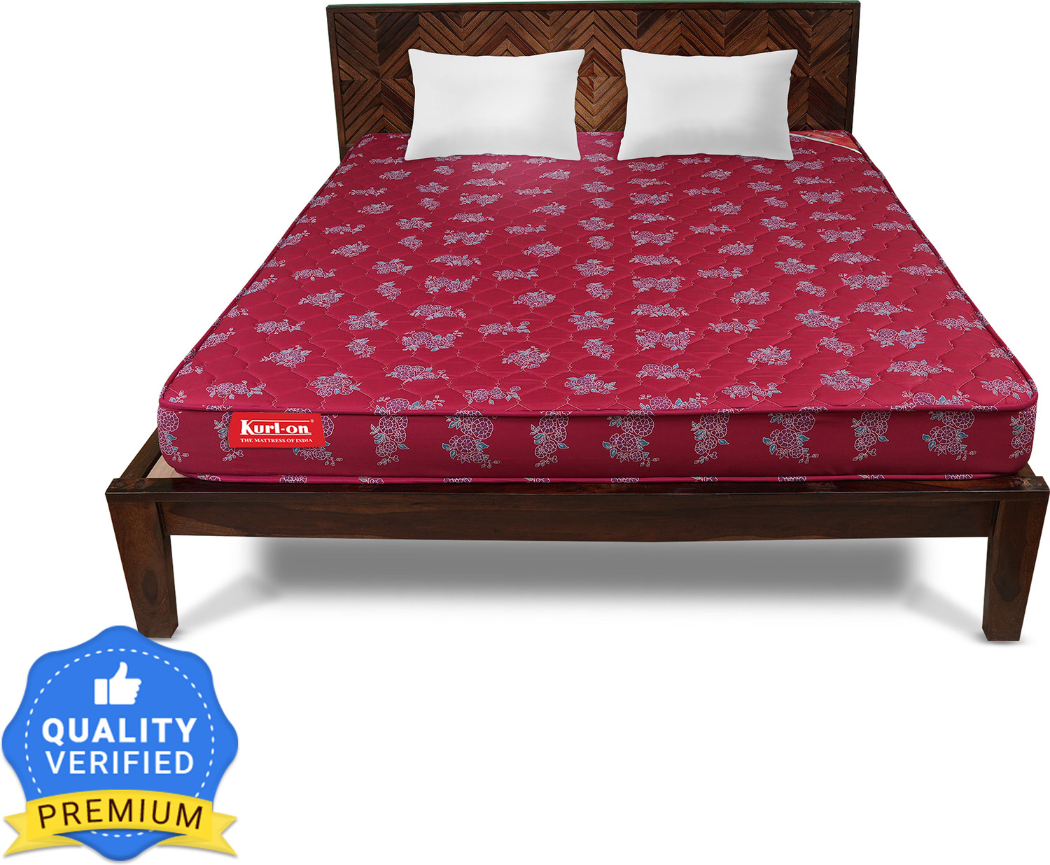 Image of KURLON Rutile, Natural Rubberised Coir Pad, Breathable,Natural Cooling, PU Quilted Top 7 inch Single Coir Mattress